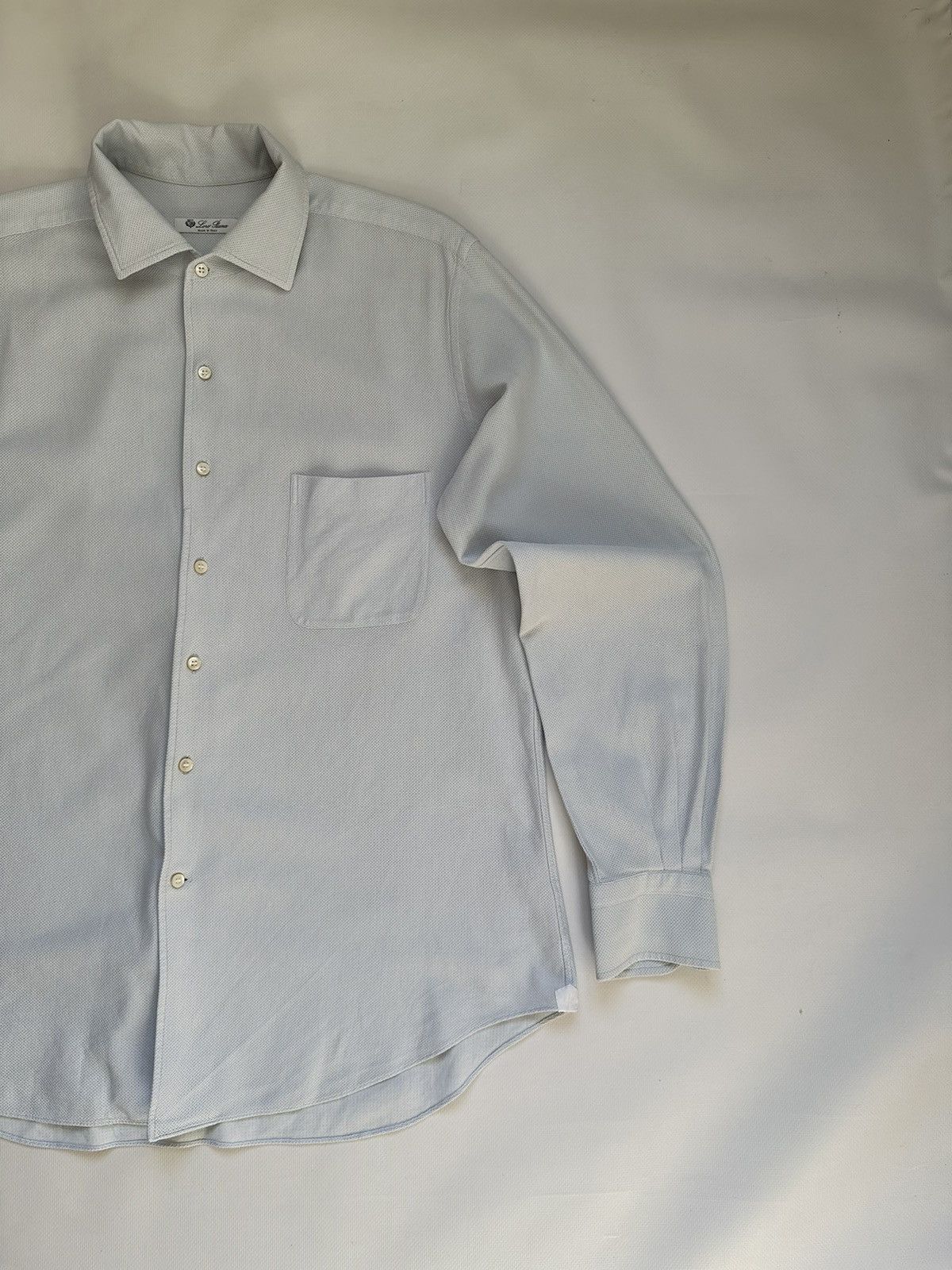 Loro Piana Loro Piana Blue Old money Shirt XL Size US XL / EU 56 / 4 - 2 Thumbnail