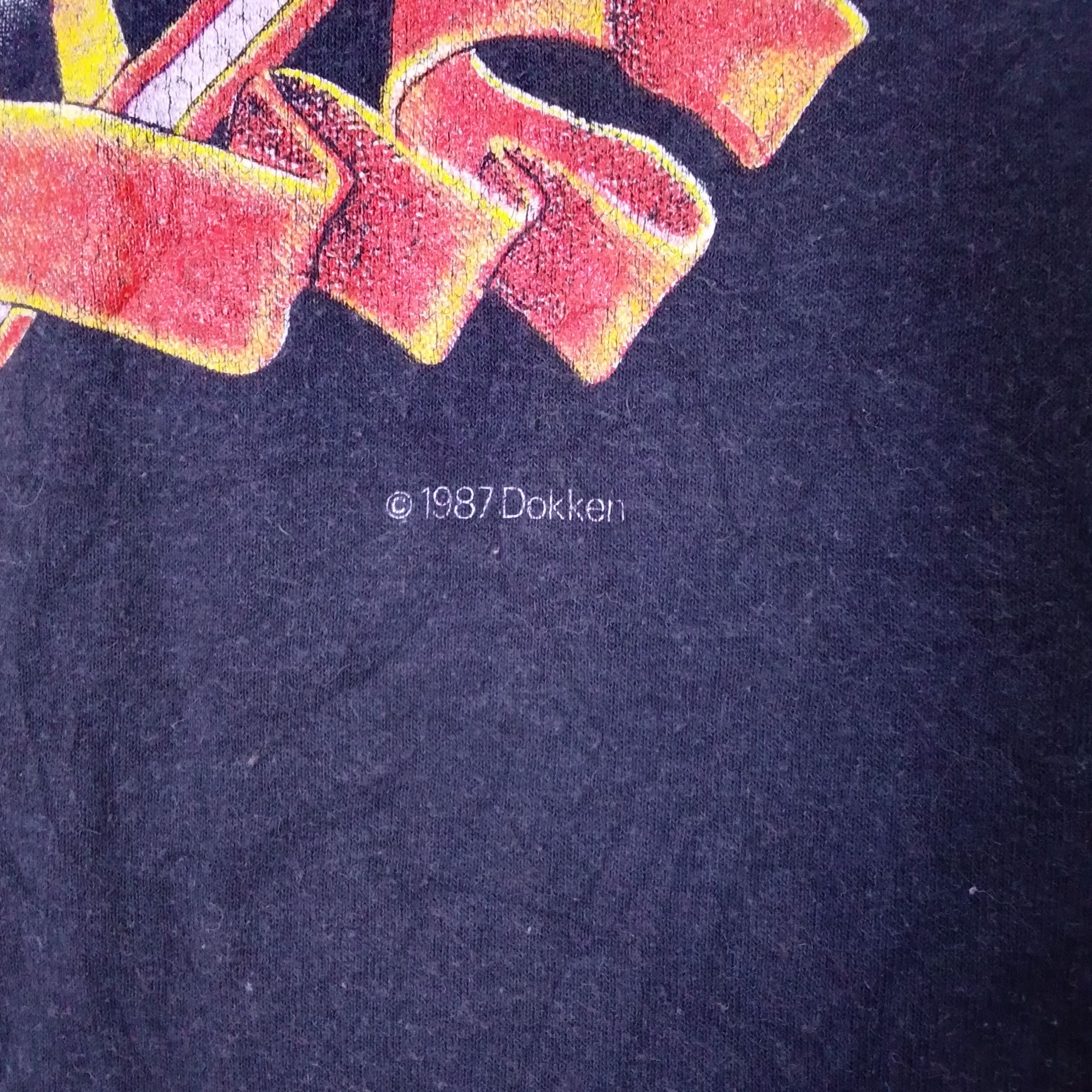Band Tees Vintage 80s Dokken Back For The Attack World Tour Trash Tee Size US M / EU 48-50 / 2 - 5 Thumbnail