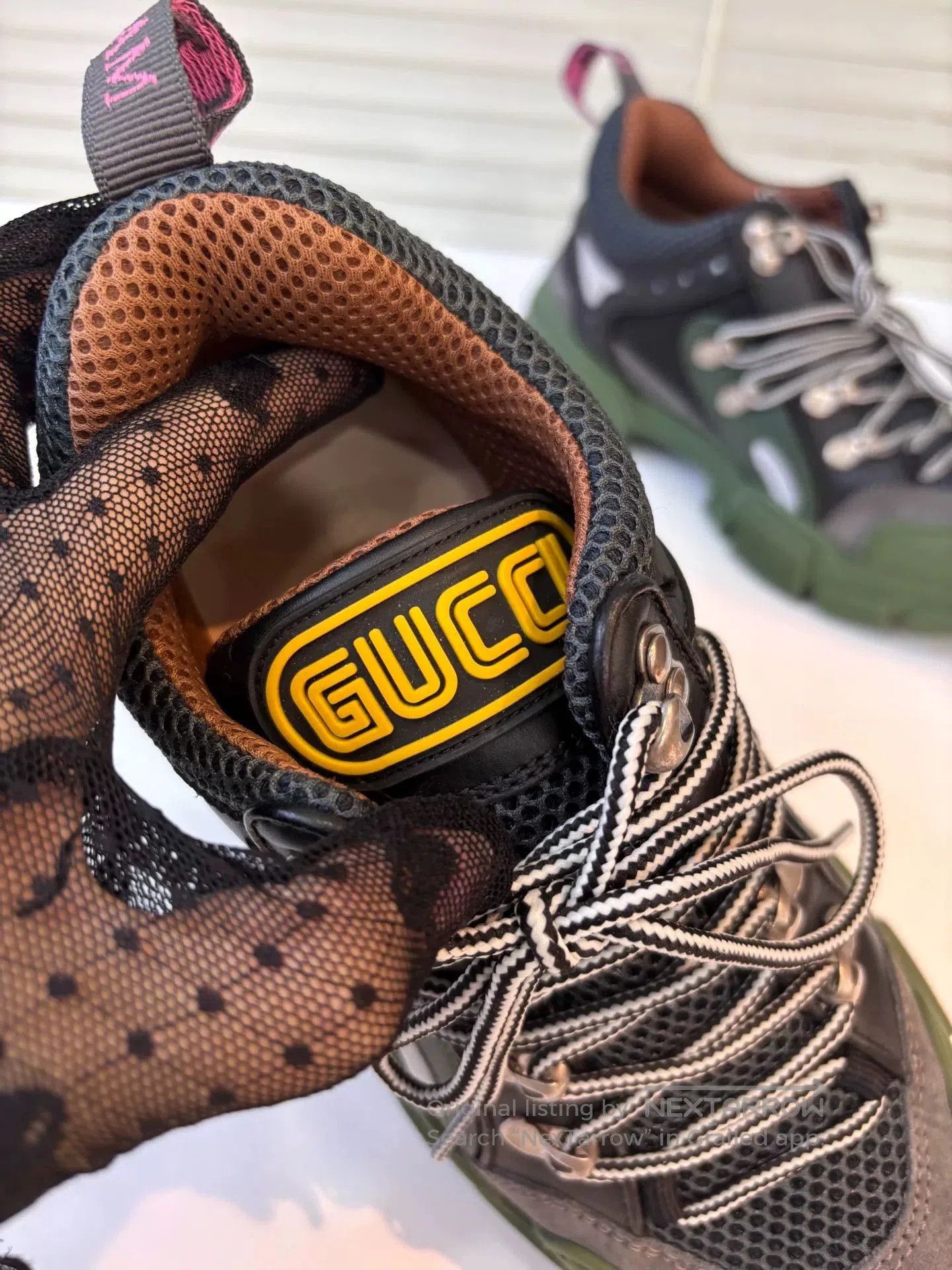 Gucci Gucci Olive Green Sneakers Size 36. Size US 5 / IT 35 - 6 Thumbnail