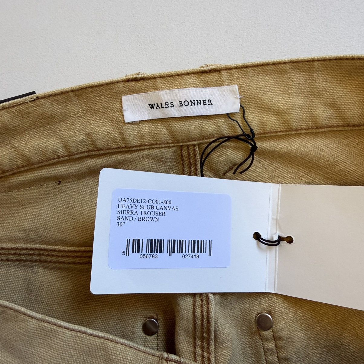 Wales Bonner Sand ‘Heavy Slub Canvas’ Sierra Pants Size US 32 / EU 48 - 5 Thumbnail