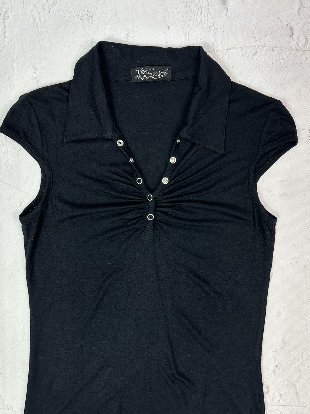 Beauty Beast × Vintage Vintage Black Printed Angel Top Size S / US 4 / IT 40 - 3 Thumbnail