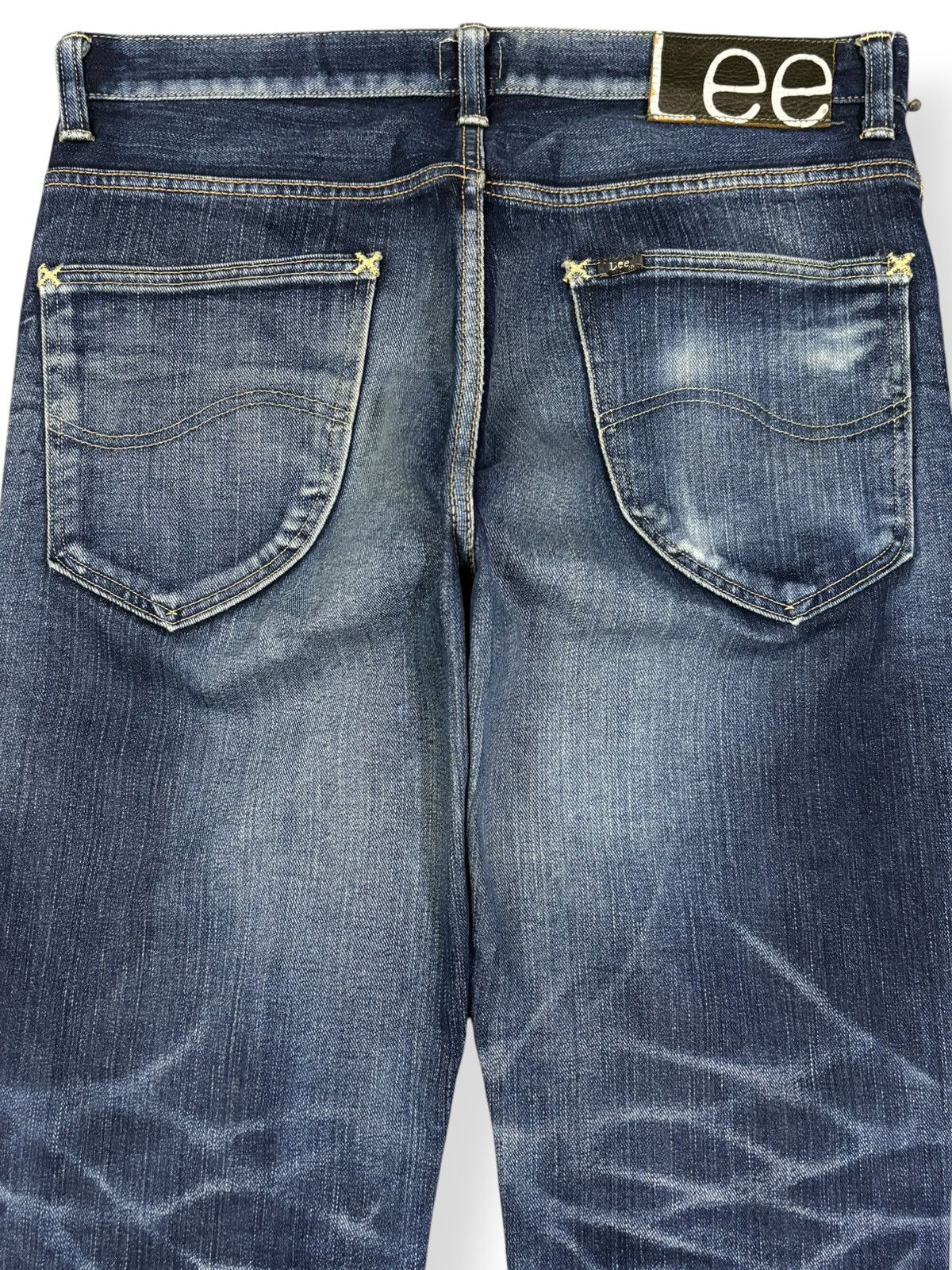 Lee × Number (N)ine Vintage Lee 1O1 Whiskers Wash Slim Straight Distressed Jeans Size US 32 / EU 48 - 8 Thumbnail