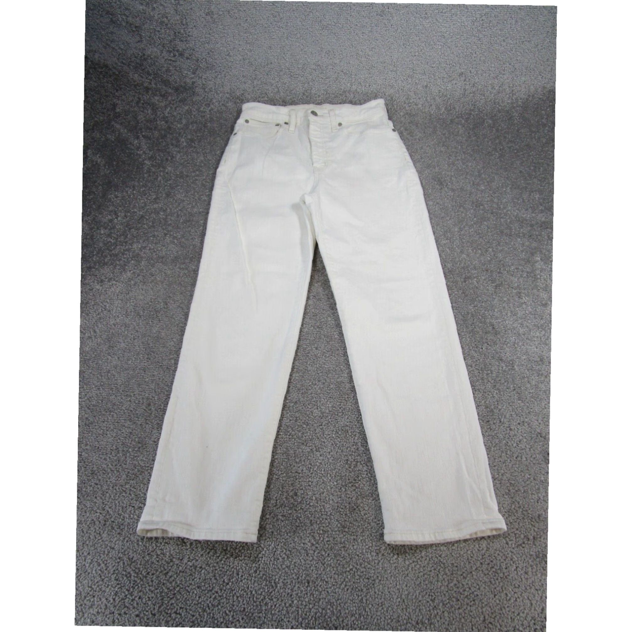 Madewell Womens Madewell Classic Straight 27 White High Rise Jeans Size 27" / US 4 / IT 40 - 1 Thumbnail