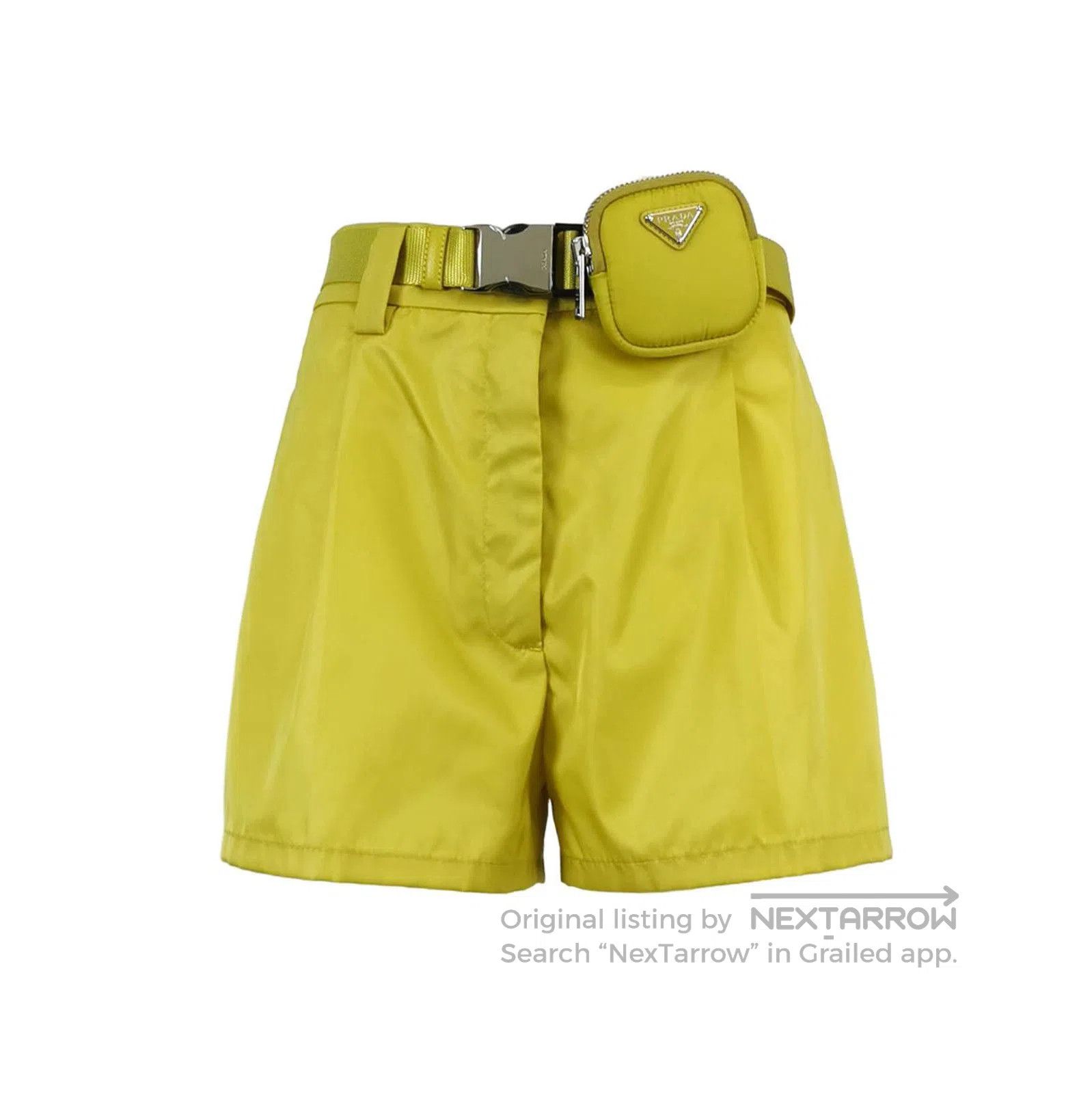 Prada Prada Yellow Belted Shorts with Pouch . Size 39" - 1 Thumbnail