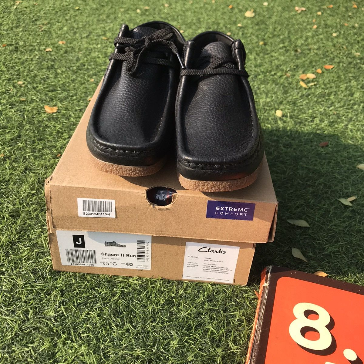 Clarks × Leather Clarks Wallabee Wallabees Shacre II Run Black Leather Size US 6.5 / EU 39-40 - 18 Thumbnail