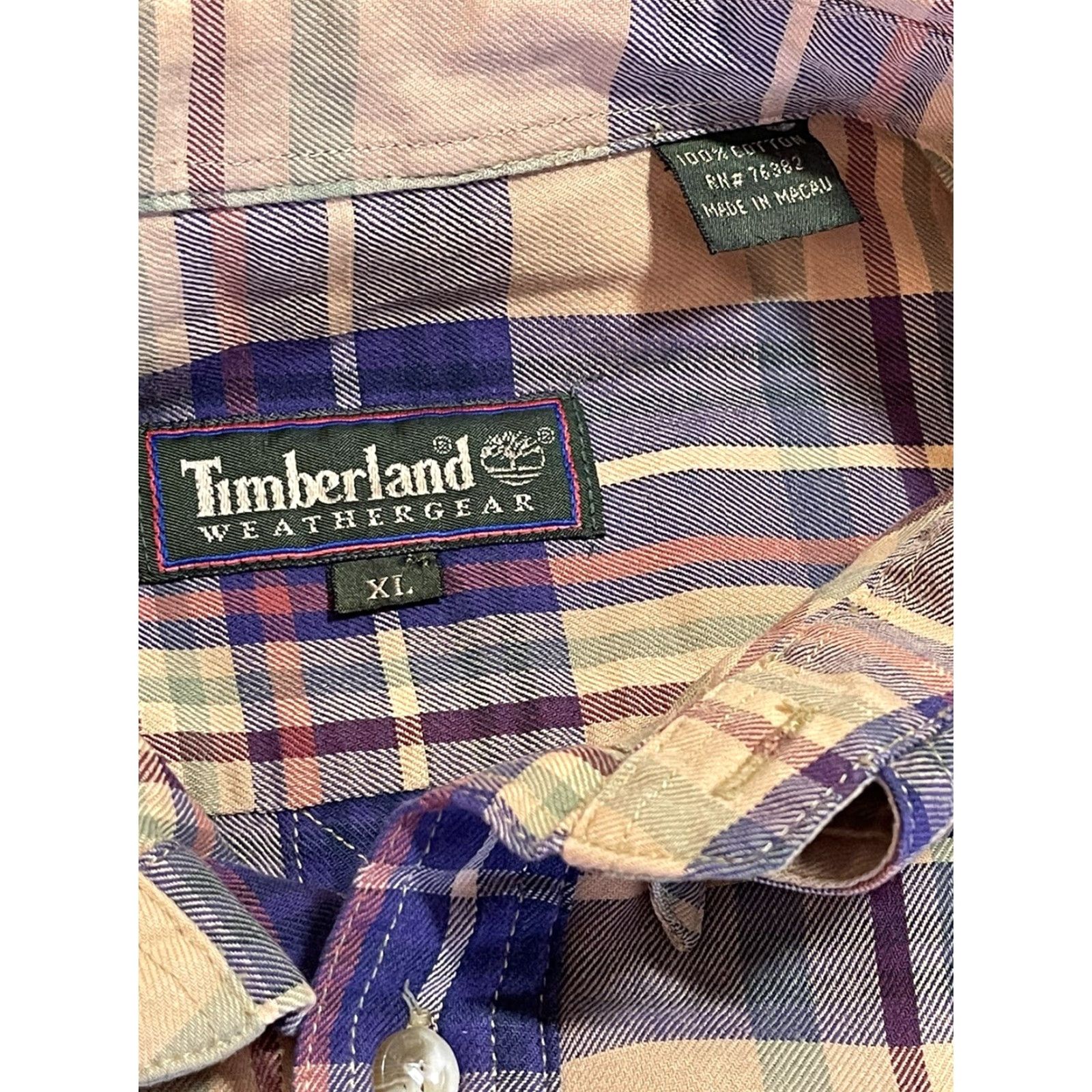 Timberland Timberland Button-Up Shirt Men XL Plaid Long Sleeve Casual Outdoor All Seasons Size US XL / EU 56 / 4 - 3 Thumbnail