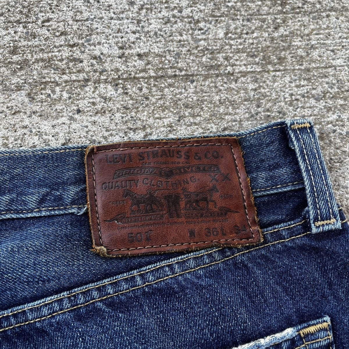 Levi's Vintage Levi’s 501 WPL 423 Mexico Repair Cut Off Jeans Rare Size US 36 / EU 52 - 13 Thumbnail