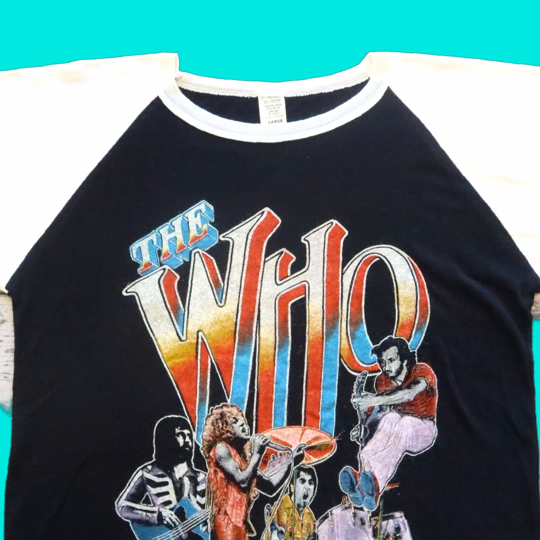 Vintage Vintage The Who Raglan T-Shirt Maximum RnB Shirt Men L Black Size US L / EU 52-54 / 3 - 1 Thumbnail