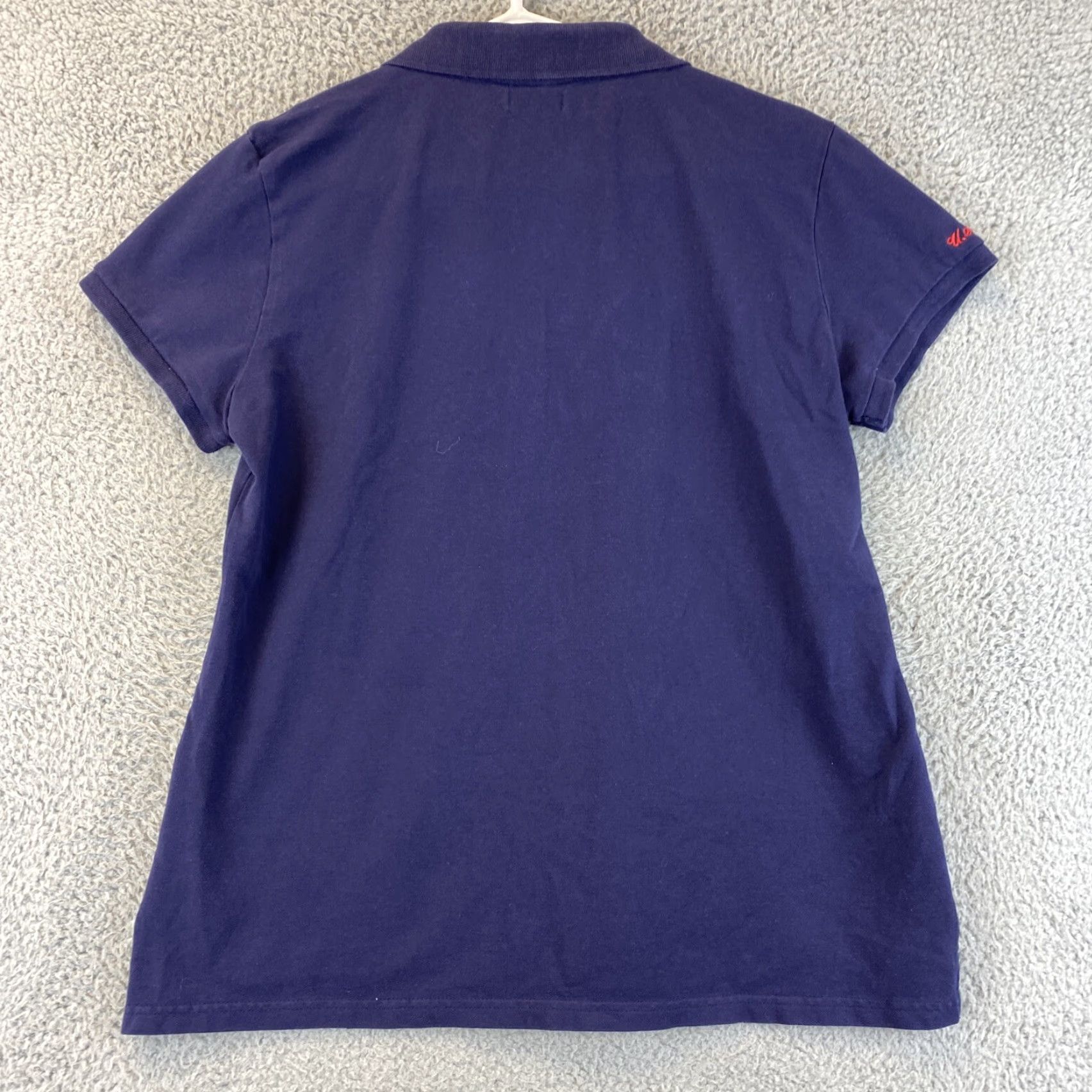 Vintage US Polo Assn Women's Blue Short Sleeve Polo Shirt Top XL Shirt Size XL / US 12-14 / IT 48-50 - 6 Thumbnail