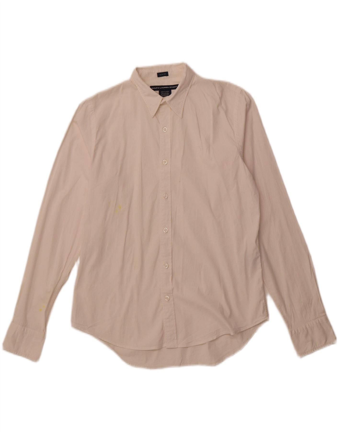 Ralph Lauren Womens Slim Fit Shirt US 8 Medium White Cotton Size S / US 4 / IT 40 - 1 Thumbnail
