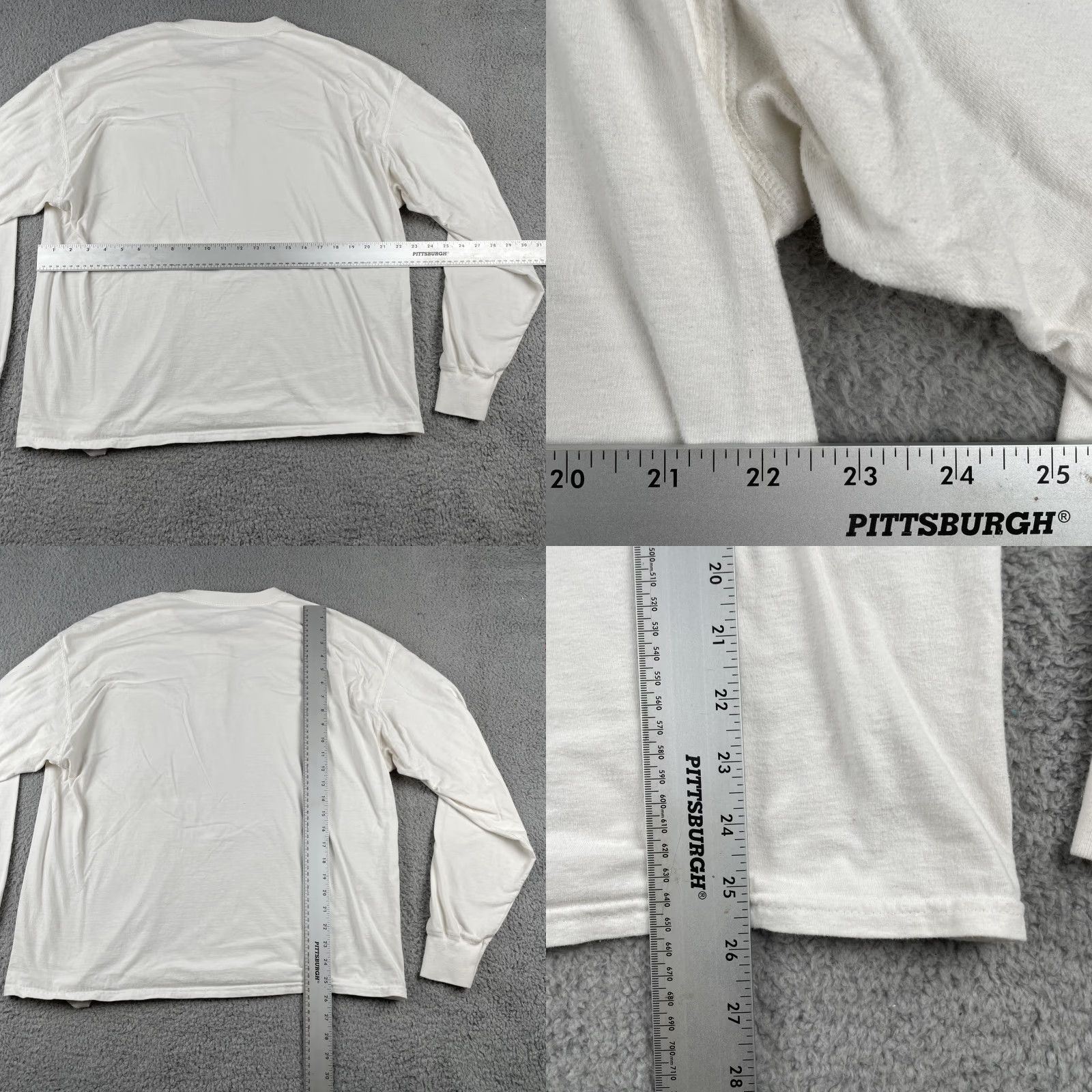 Hanes VINTAGE Hanes Beefy-T Plain Solid White Men’s Size XL Long Sleeve Henley Shirt Y2K EUC Size US XL / EU 56 / 4 - 9 Thumbnail
