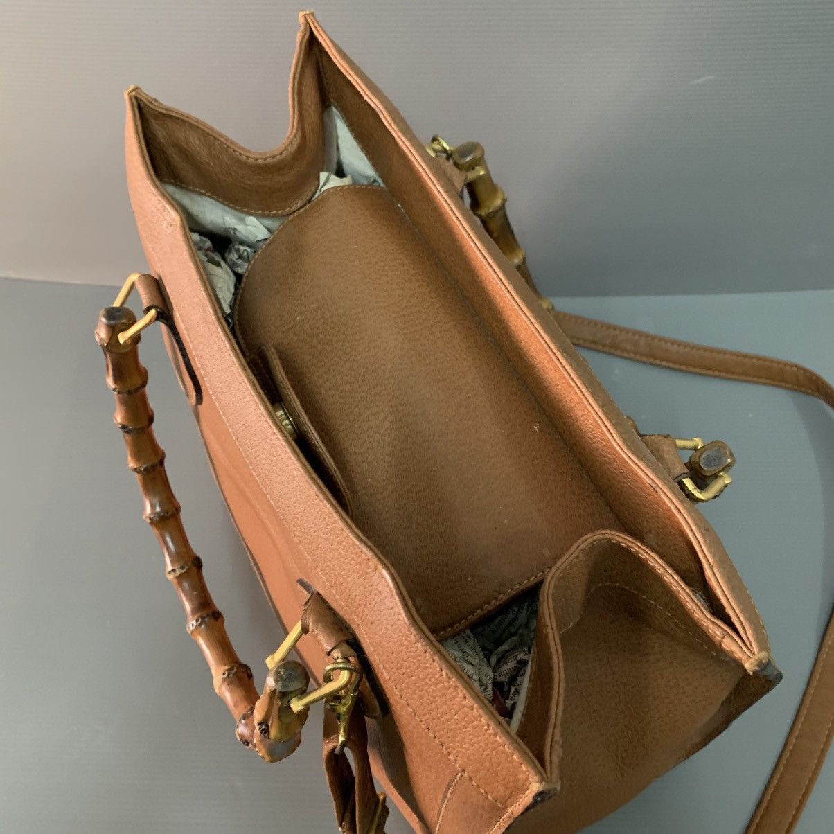 Gucci Gucci Bamboo Leather Vintage Handbag Size ONE SIZE - 8 Thumbnail