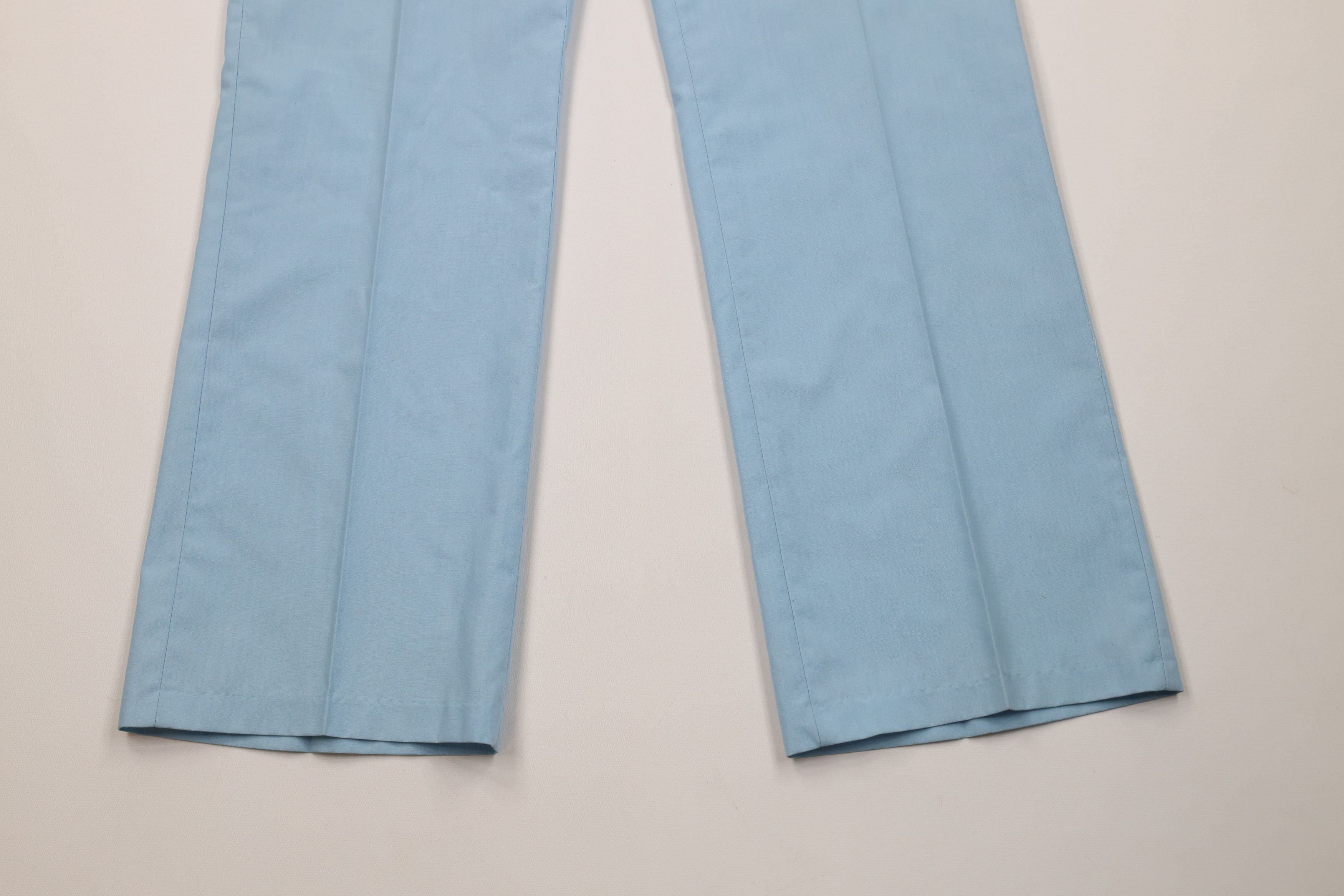 Vintage Vintage 70s Streetwear Wide Leg Chino Pants Carolina Blue US Size US 30 / EU 46 - 4 Thumbnail