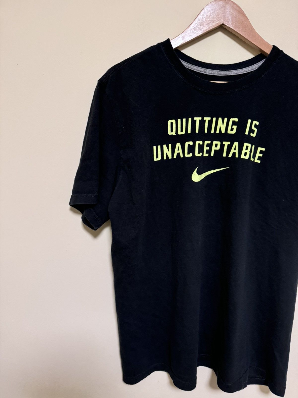 Nike × Vintage Nike Quitting Is Unacceptable Tee Size US L / EU 52-54 / 3 - 6 Thumbnail