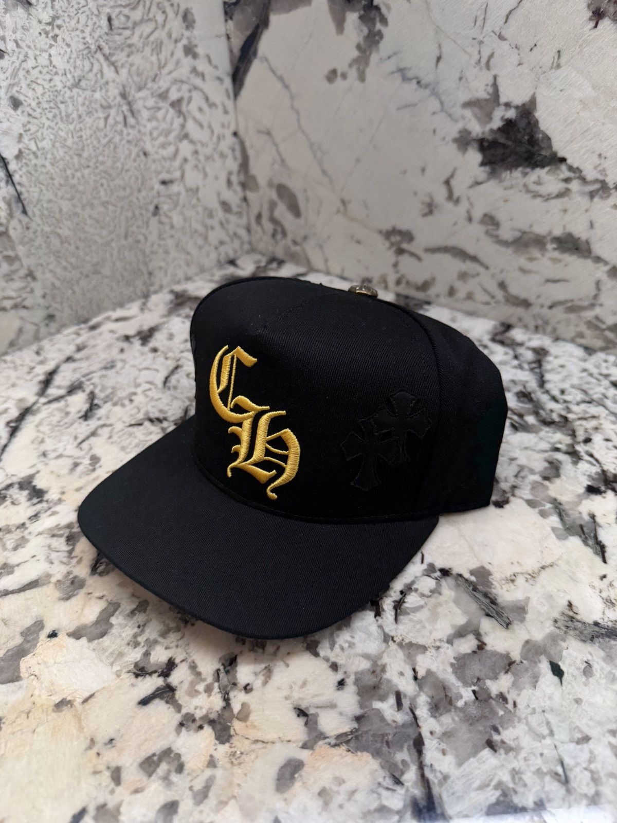 Chrome Hearts Chrome Hearts Cross Patch Hat Black Yellow Baseball Cap Size ONE SIZE - 2 Thumbnail