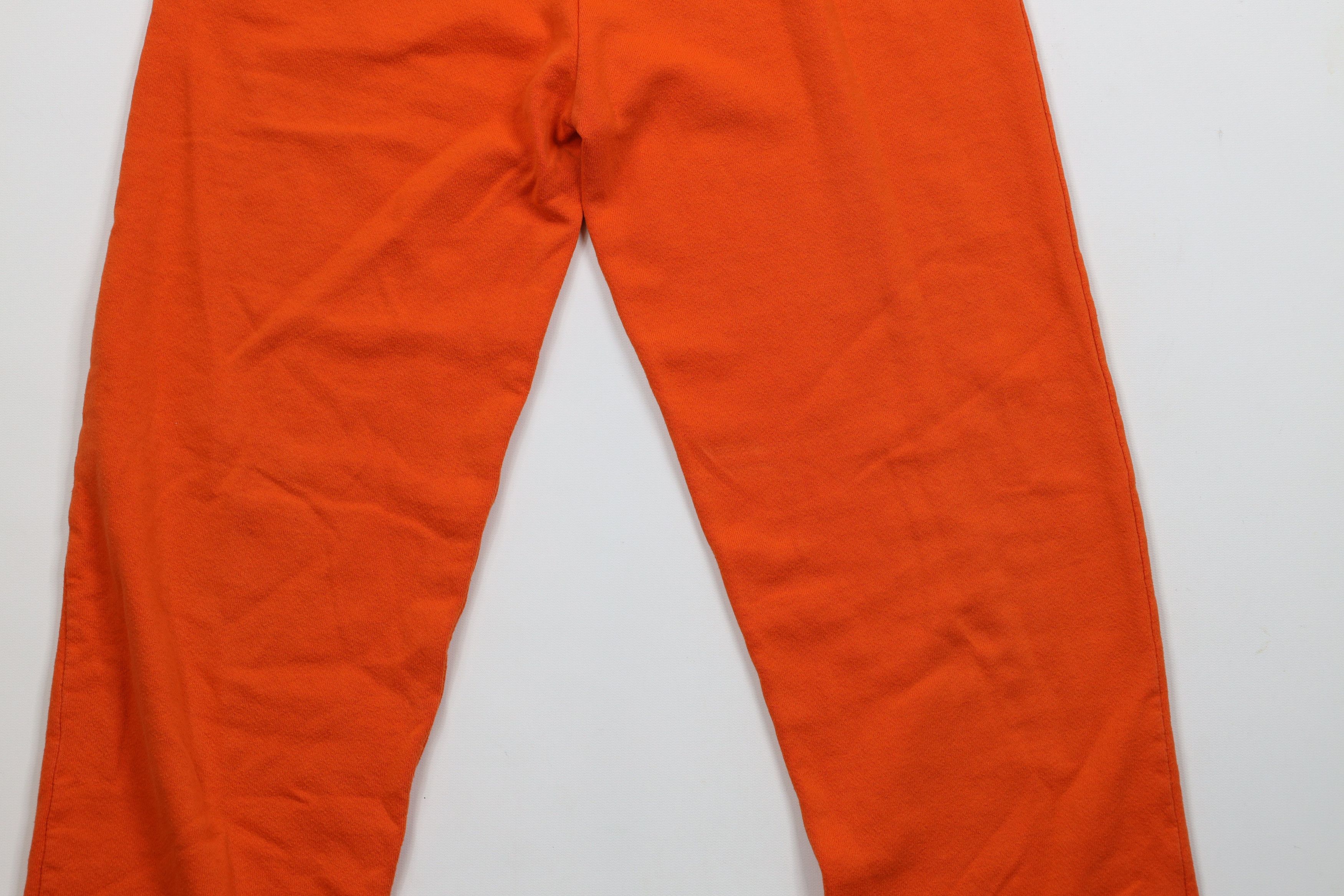 Vintage Vintage 90s Streetwear Blank Sweatpants Joggers Orange USA Size US 32 / EU 48 - 3 Thumbnail