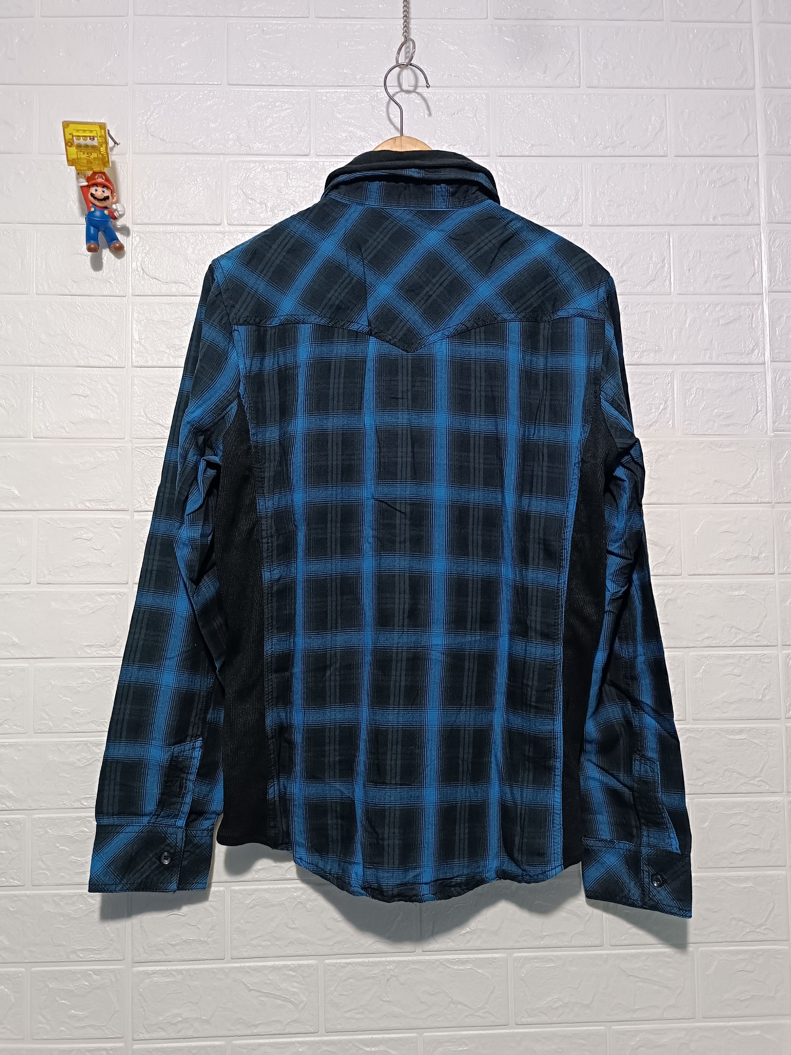 In The Attic Vintage In The Attic Homme Double Collar Plaid Blue Shirt Size US M / EU 48-50 / 2 - 7 Thumbnail