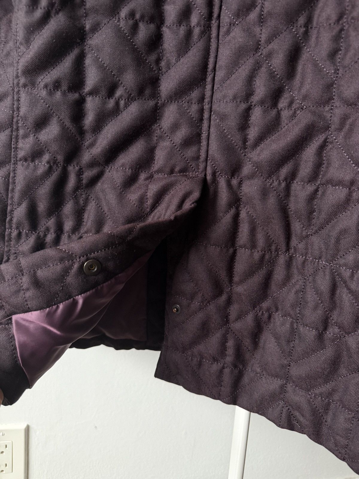 Versace Versace Collection Purple Wool Quilted Jacket Blazer Leather Size US M / EU 48-50 / 2 - 15 Thumbnail