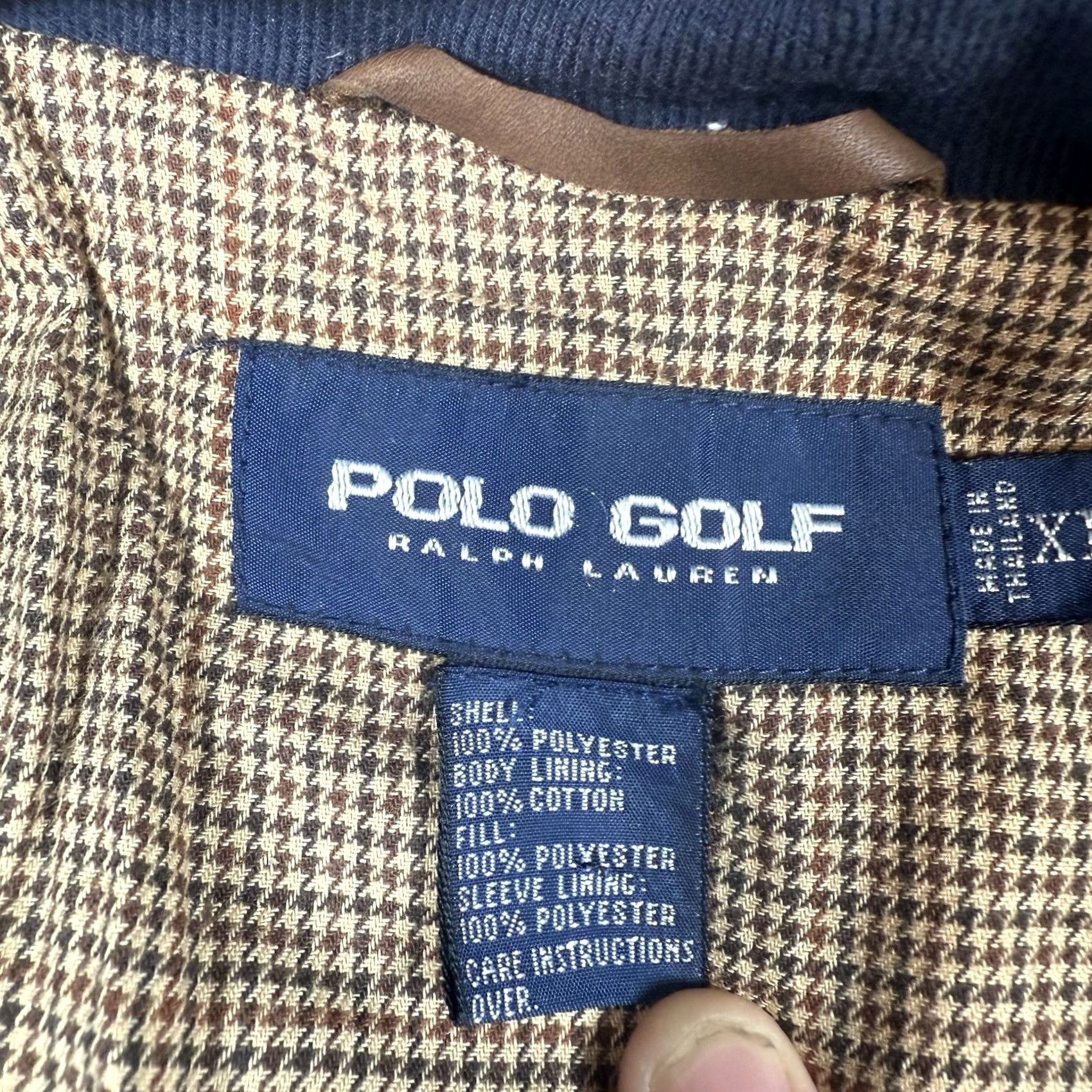 Ralph Lauren VTG Polo Ralph Lauren Golf Quilted Bomber Coat Mens XL Blue Houndstooth Thick Insulated Quilted Coat Mens XL Blue Houndstooth Size US XL / EU 56 / 4 - 3 Thumbnail
