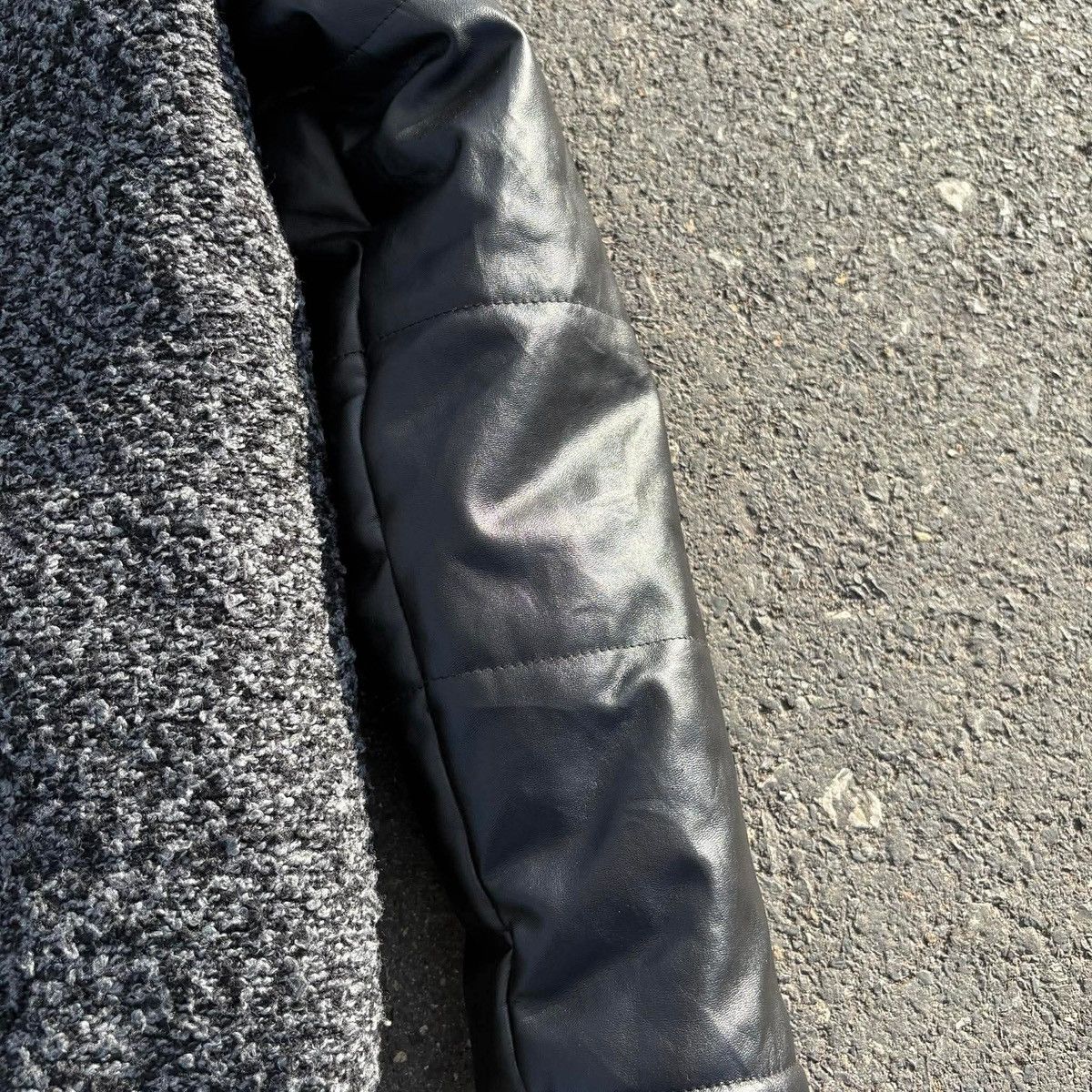 MOUSSY AZUL by MOUSSY Wool Body Jacket / Leather Sleeves Hooded Size US XXS / EU 40 - 7 Thumbnail