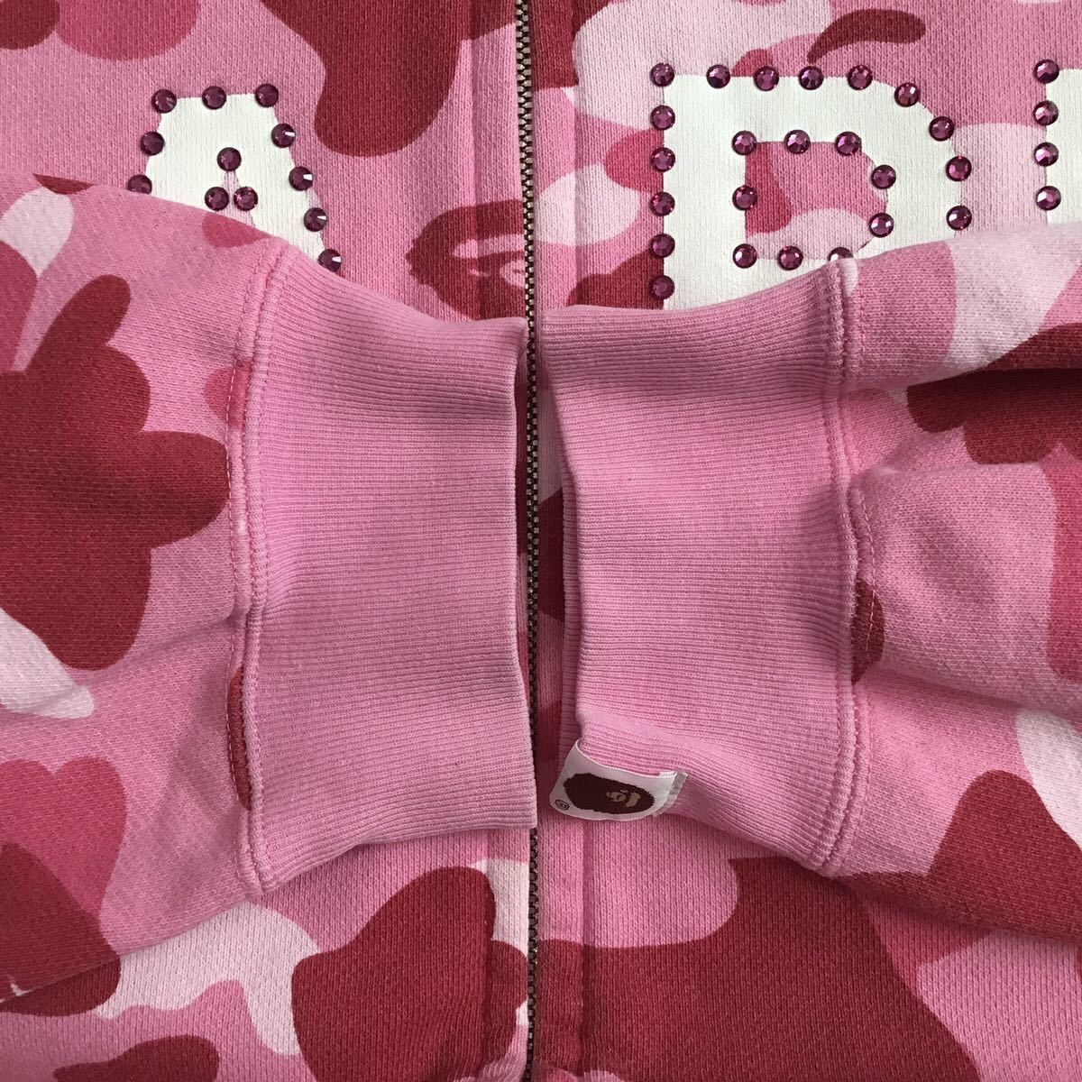 Bape Pink Swarovski BAPE LOGO full zip hoodie Pink camo APE NIGO Size US L / EU 52-54 / 3 - 7 Thumbnail