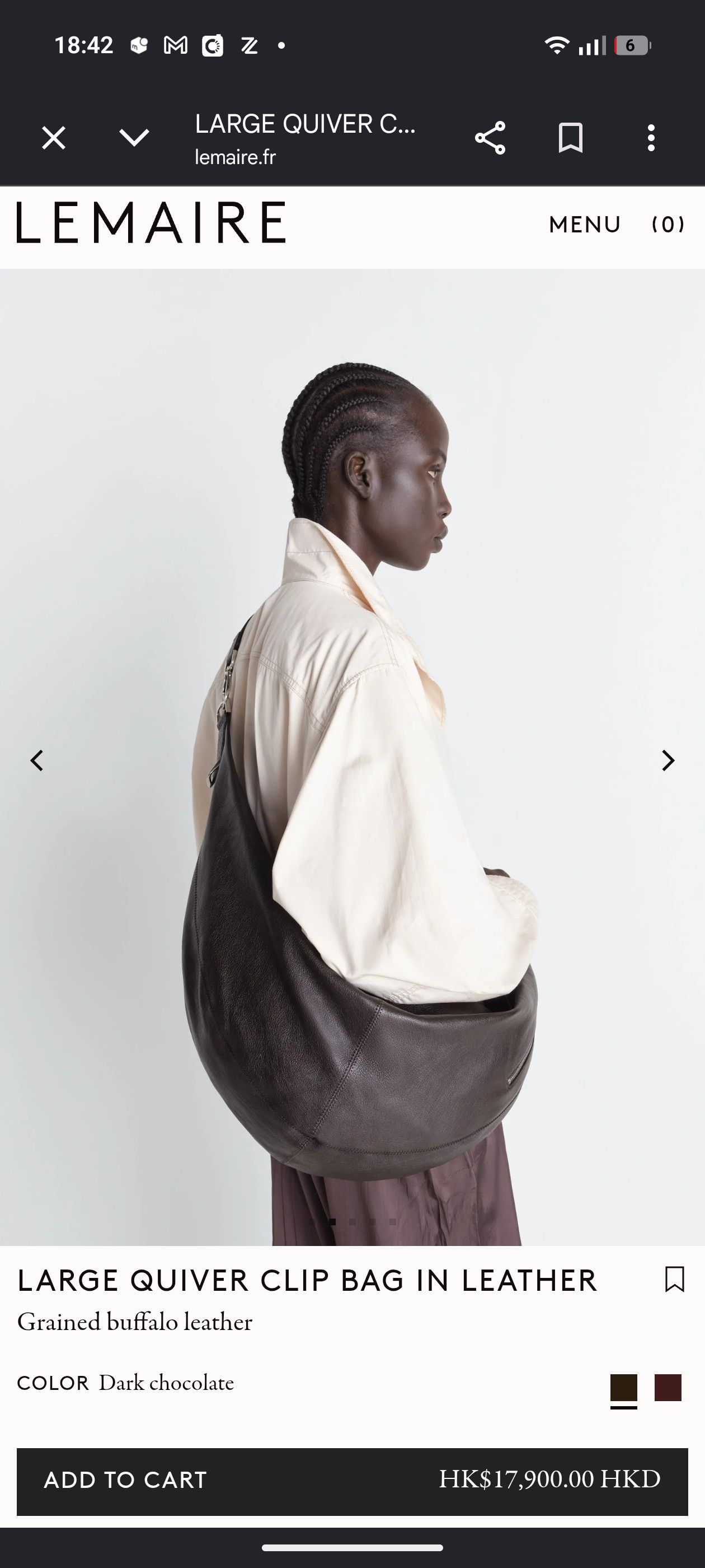 Lemaire LEMAIRE QUIVER CLIP BAG soft game croissant the row loewe Size ONE SIZE - 15 Thumbnail
