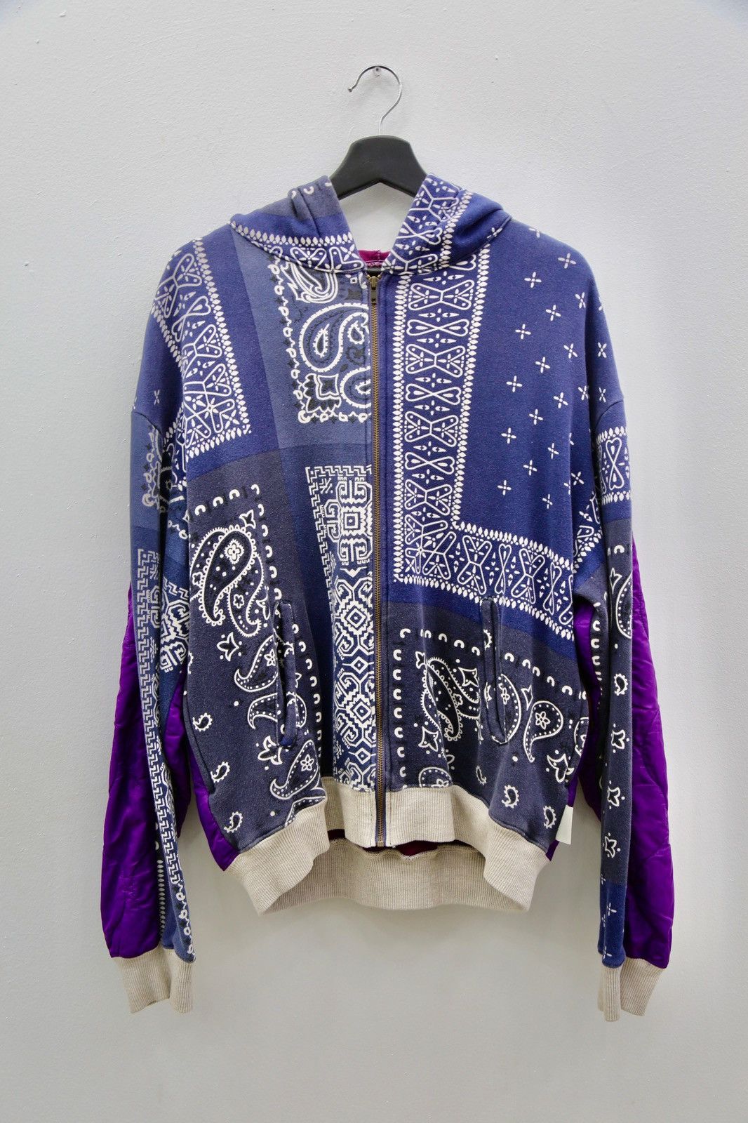 Kapital Purple bandana hoodie