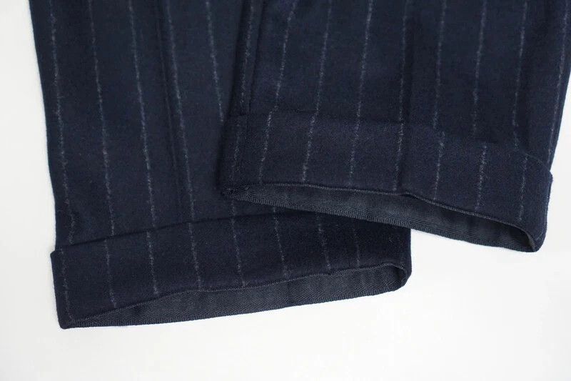 Suitsupply Men Suitsupply Blake Flat Front Trousers Flannel Wool US36 Size 36R - 3 Thumbnail