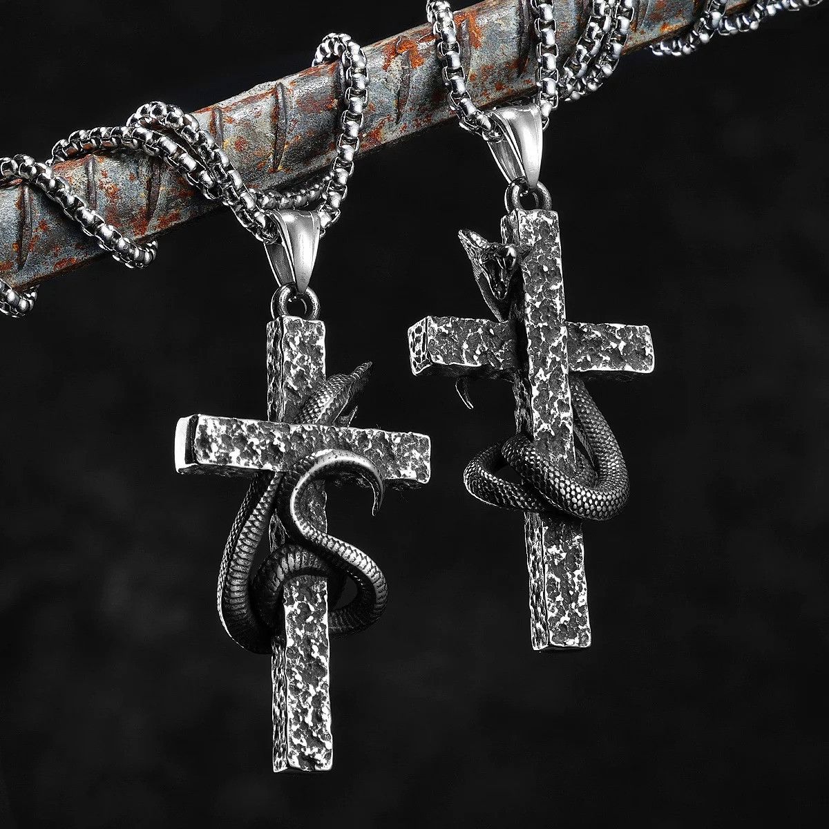 Other Cross Cobra Snake Pendant Accessories Necklace Gifts Size ONE SIZE - 3 Thumbnail