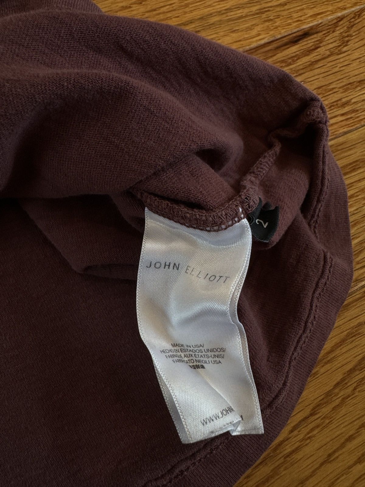 John Elliott Maroon pocket t Size US M / EU 48-50 / 2 - 3 Thumbnail