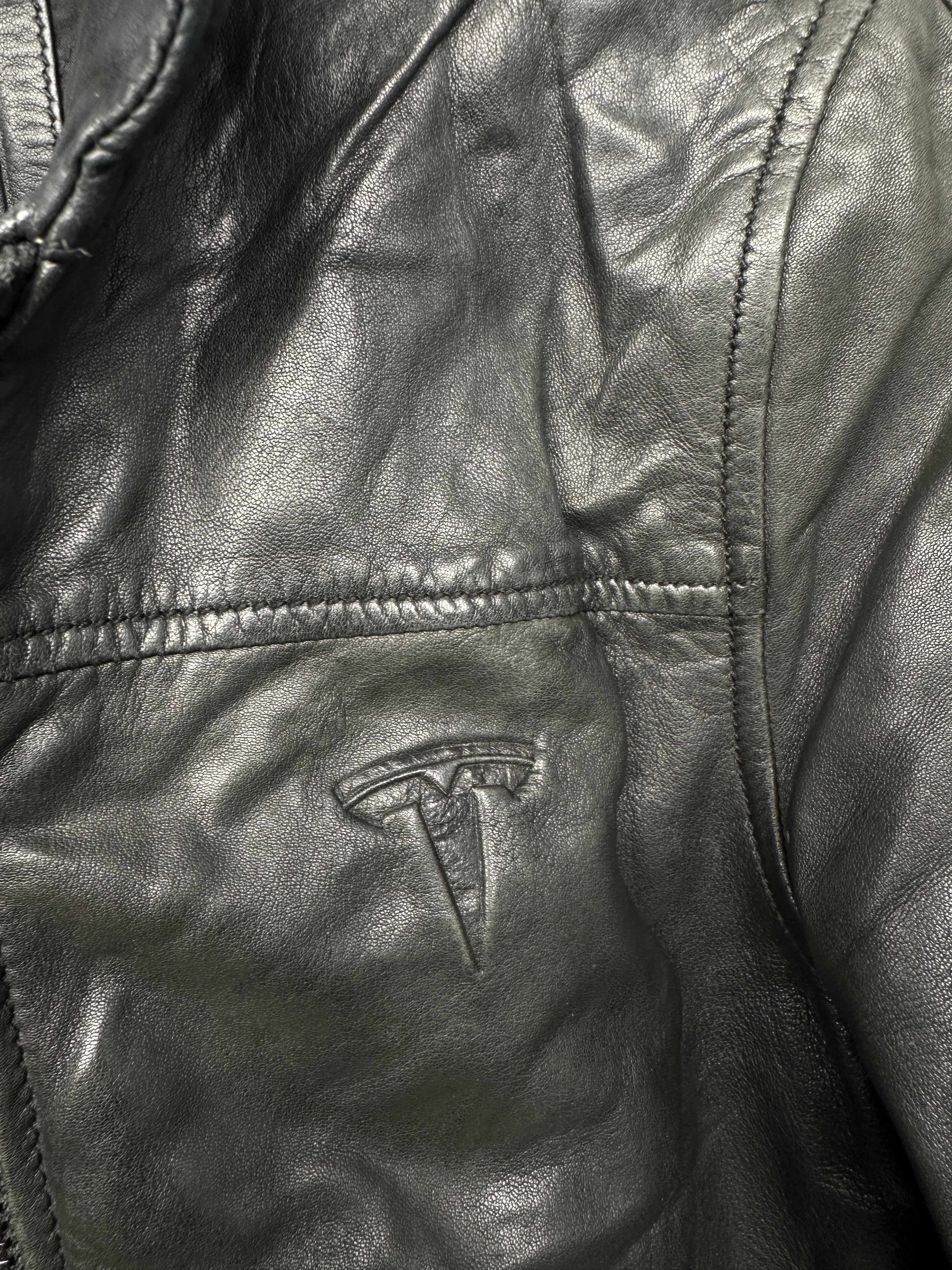 Other Tesla Womens Leather Jacket Size XS / US 0-2 / IT 36-38 - 3 Thumbnail