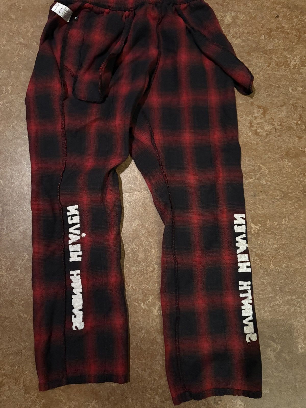 Seventh Heaven Seventh Heaven Red Chain-Stitched Flannel Trouser Size US 28 / EU 44 - 6 Thumbnail