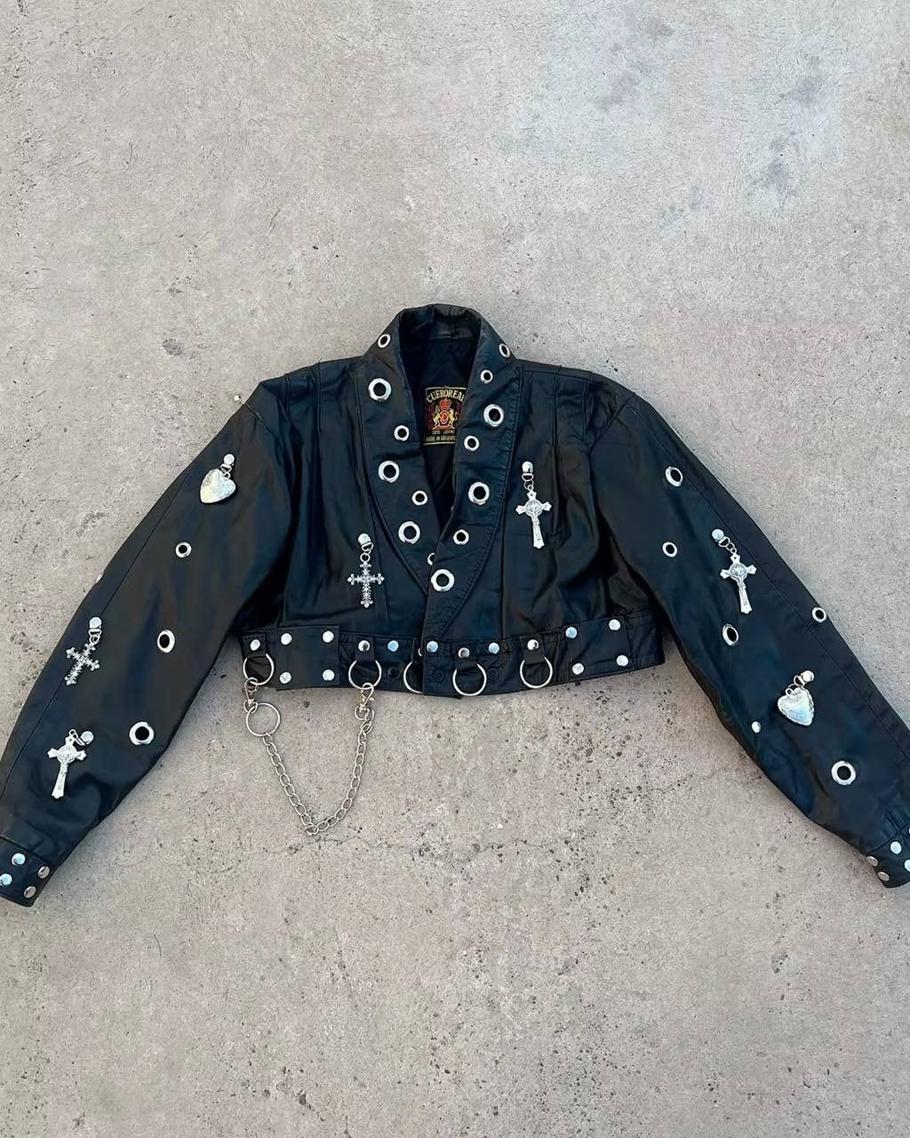 Japanese Brand × Vintage Short long sleeve faux leather jacket Size M / US 6-8 / IT 42-44 - 4 Thumbnail