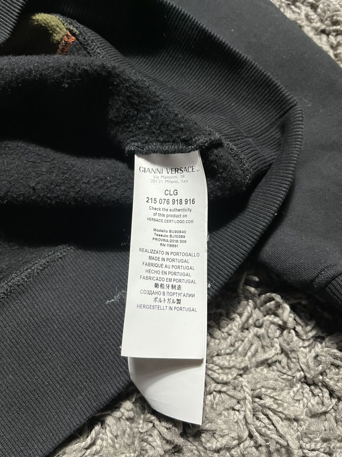 Versace VERSUS VERSACE OLIVE PANEL LOGO COTTON SWEATSHIRT RRP 565$ Size US S / EU 44-46 / 1 - 6 Thumbnail