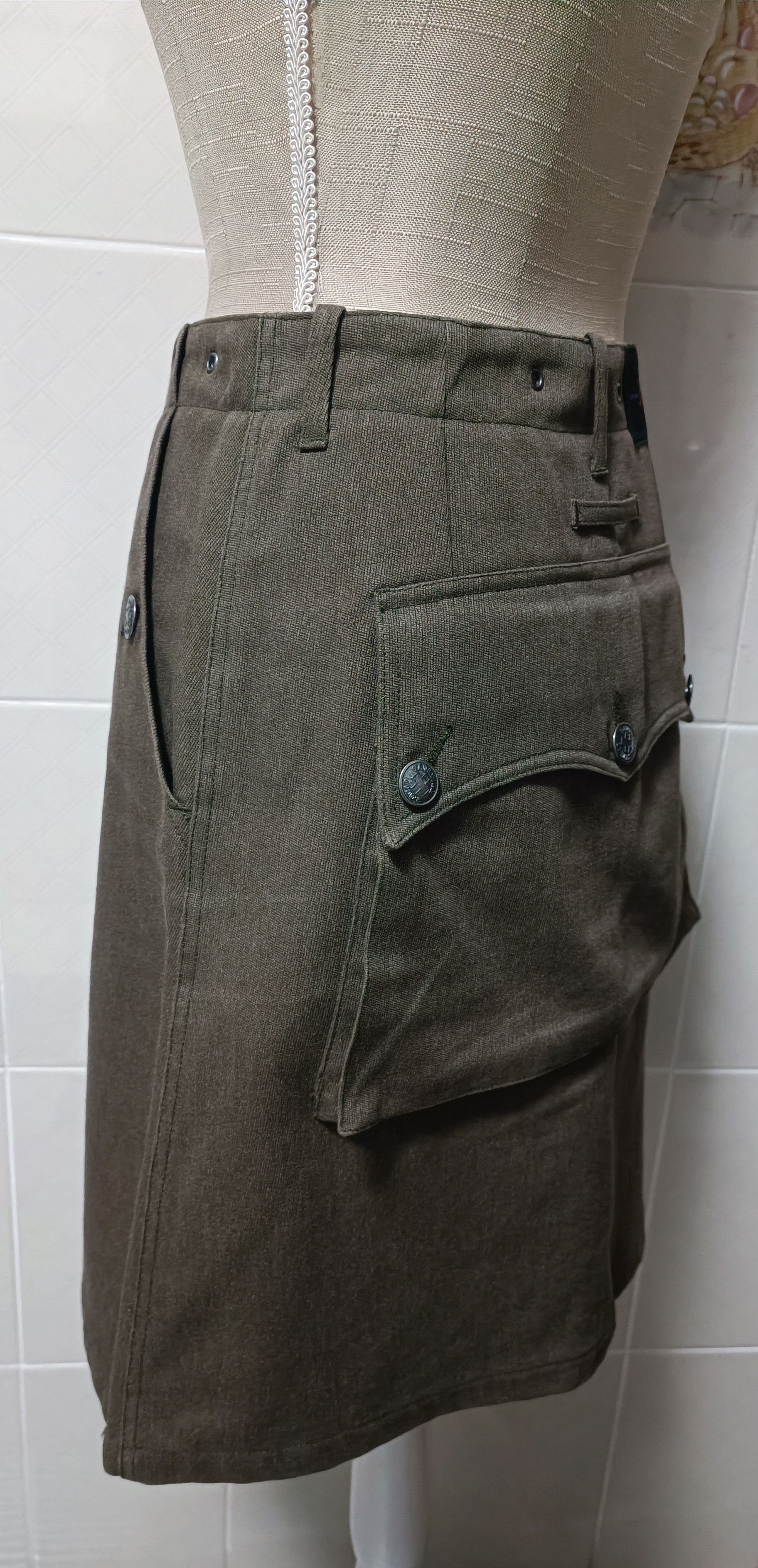 Jean Paul Gaultier 90's - Gaultier Jeans - Big pocket vintage midi skirt Size 27" / US 4 / IT 40 - 2 Thumbnail