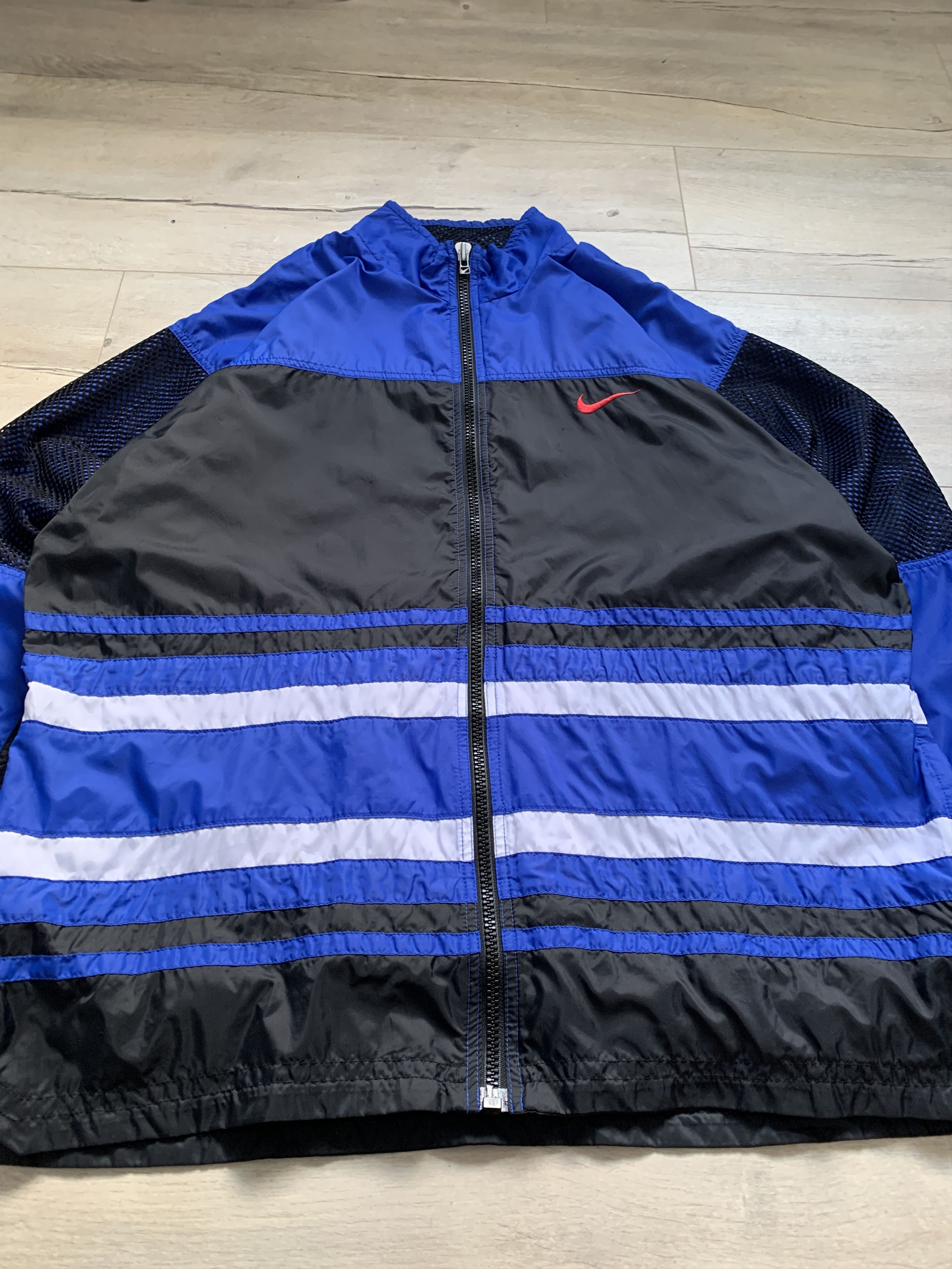 Nike × Vintage Vintage Nike Nylon Jacket Big Logo Baggy Crazy 90s Size US XL / EU 56 / 4 - 5 Thumbnail