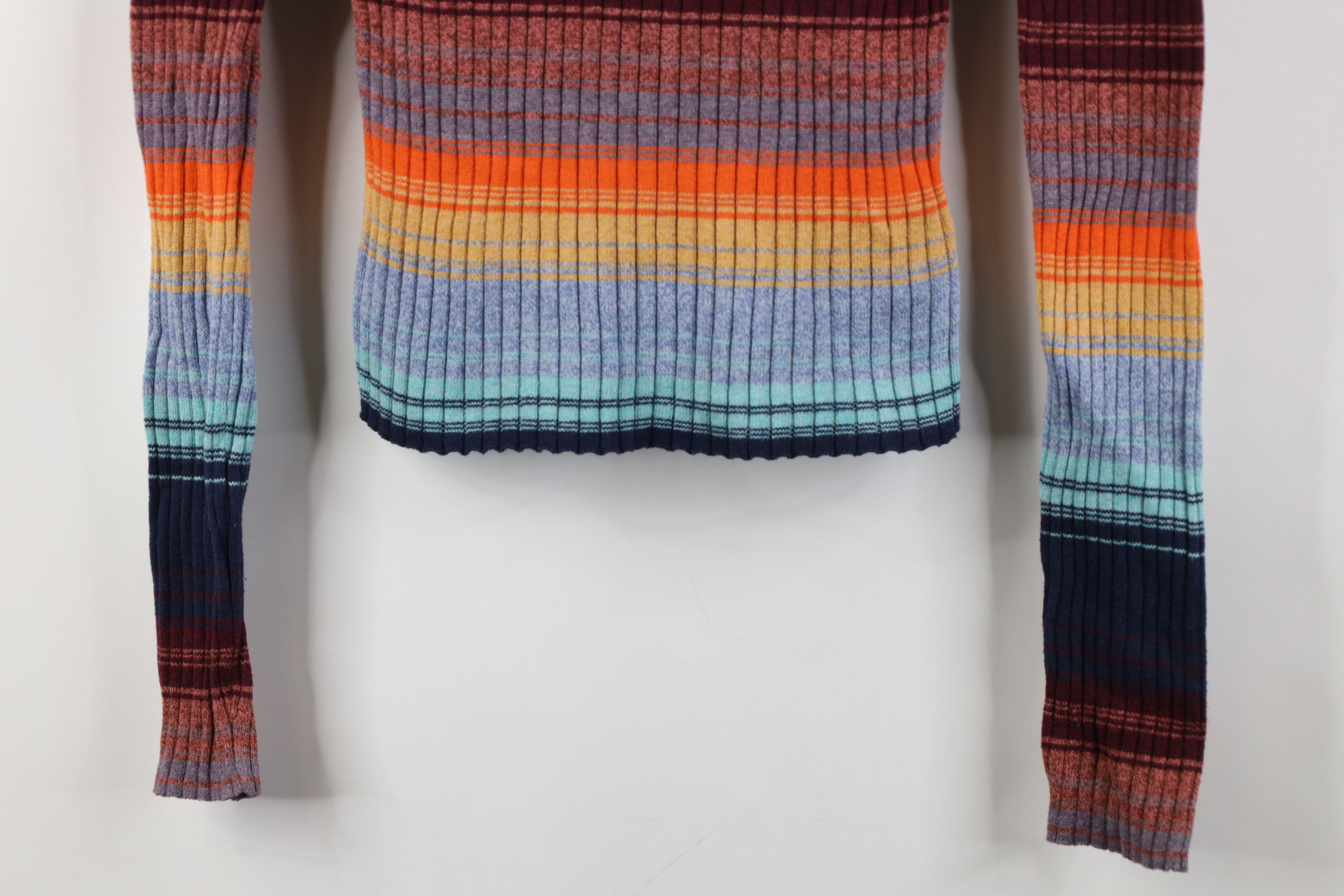 American Eagle Outfitters Vintage Y2K American Eagle Striped Turtleneck Sweater Size M / US 6-8 / IT 42-44 - 3 Thumbnail
