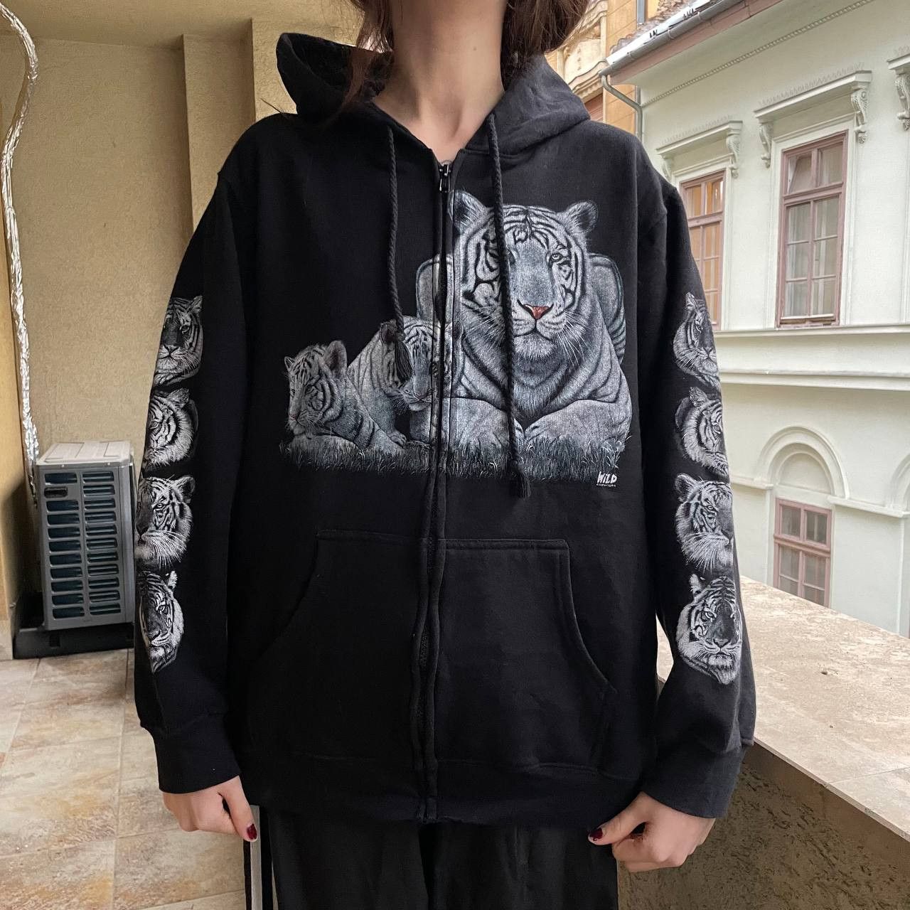 Other 90s Vintage Wild Zip Hoodie with Tiger Size L / US 10 / IT 46 - 6 Thumbnail