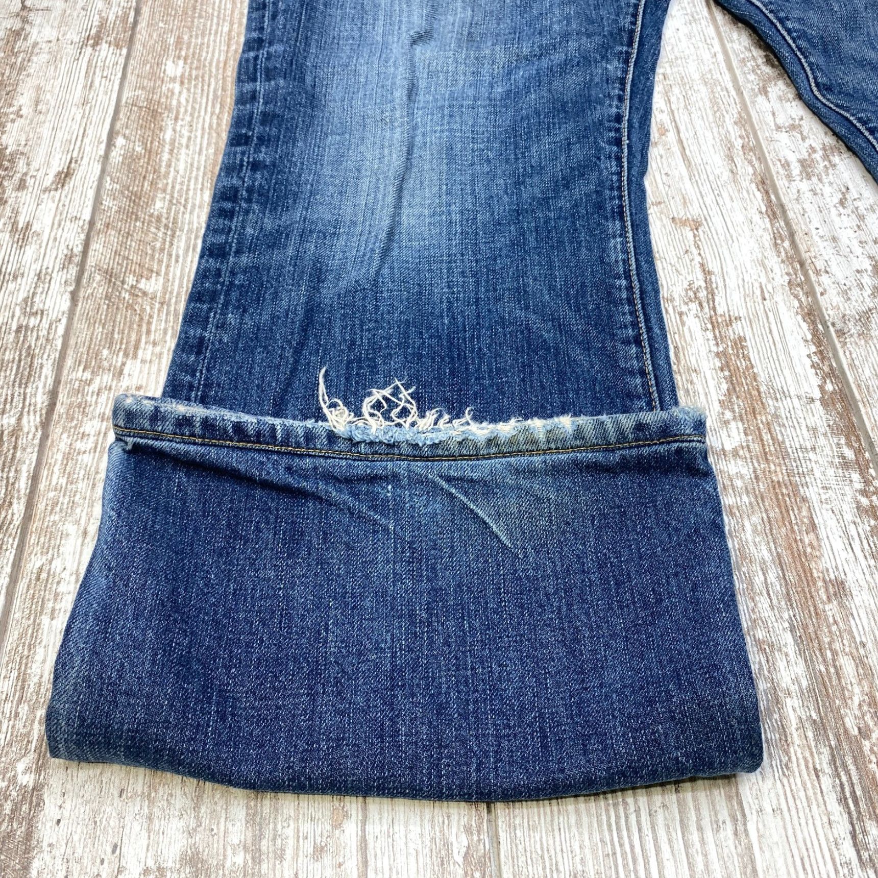 Abercrombie & Fitch Abercrombie & Fitch Jeans Mens 34x32 Straight Button Fly Whiskered DistressedY2K Size US 34 / EU 50 - 3 Thumbnail