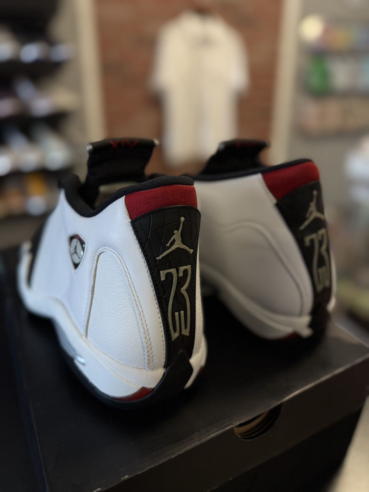 Jordan Brand × Nike Jordan 14 Black Toe 2014 (487471-102) Size 10.5 Size US 10.5 / EU 43-44 - 5 Thumbnail