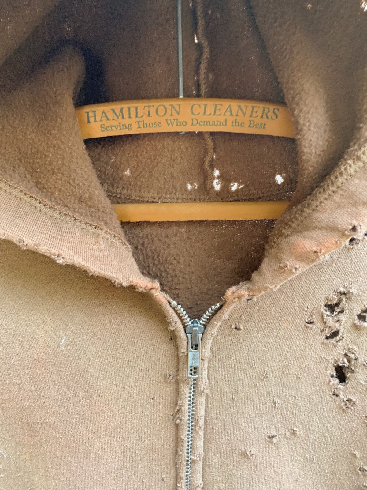 Vintage Thrashed Sun Faded BOXY Blank Zip Hoodie Distressed GRUNGE Size US M / EU 48-50 / 2 - 9 Thumbnail
