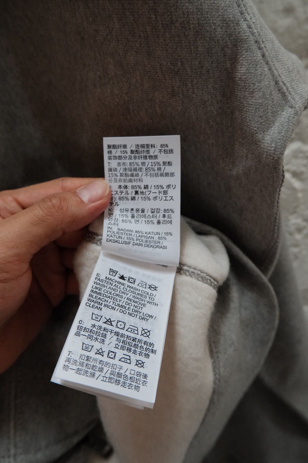 Nike Grey Mini Swoosh Double Zip Hoodie Size US XXL / EU 58 / 5 - 7 Thumbnail
