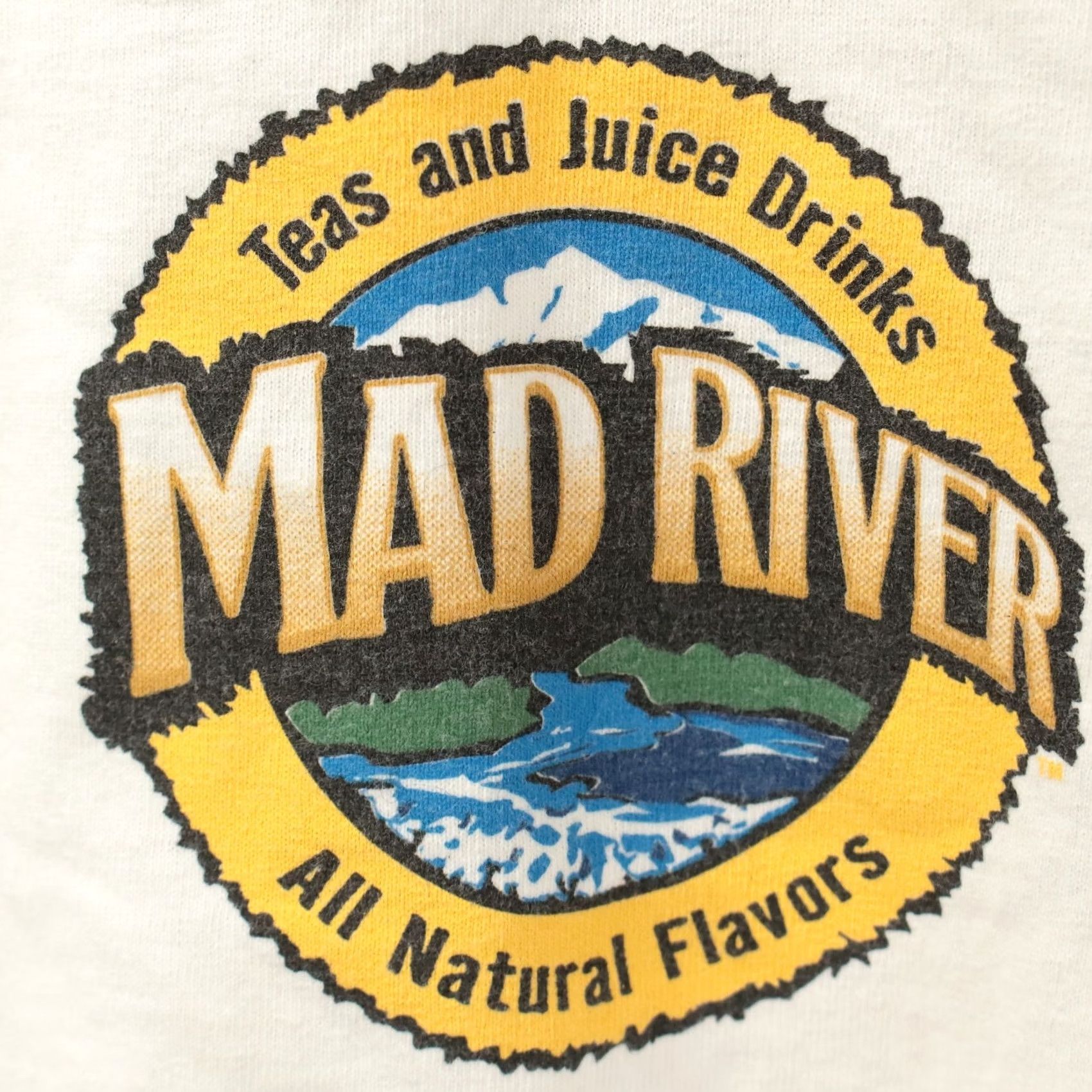 Gildan Mad River Tea and Juice promo t-shirt XL vtg 00s y2k soft drink beverage gorp Shirt XL White Mens Cotton Crew Neck Short Sleeve Graphic Print N/A Size US XL / EU 56 / 4 - 5 Thumbnail
