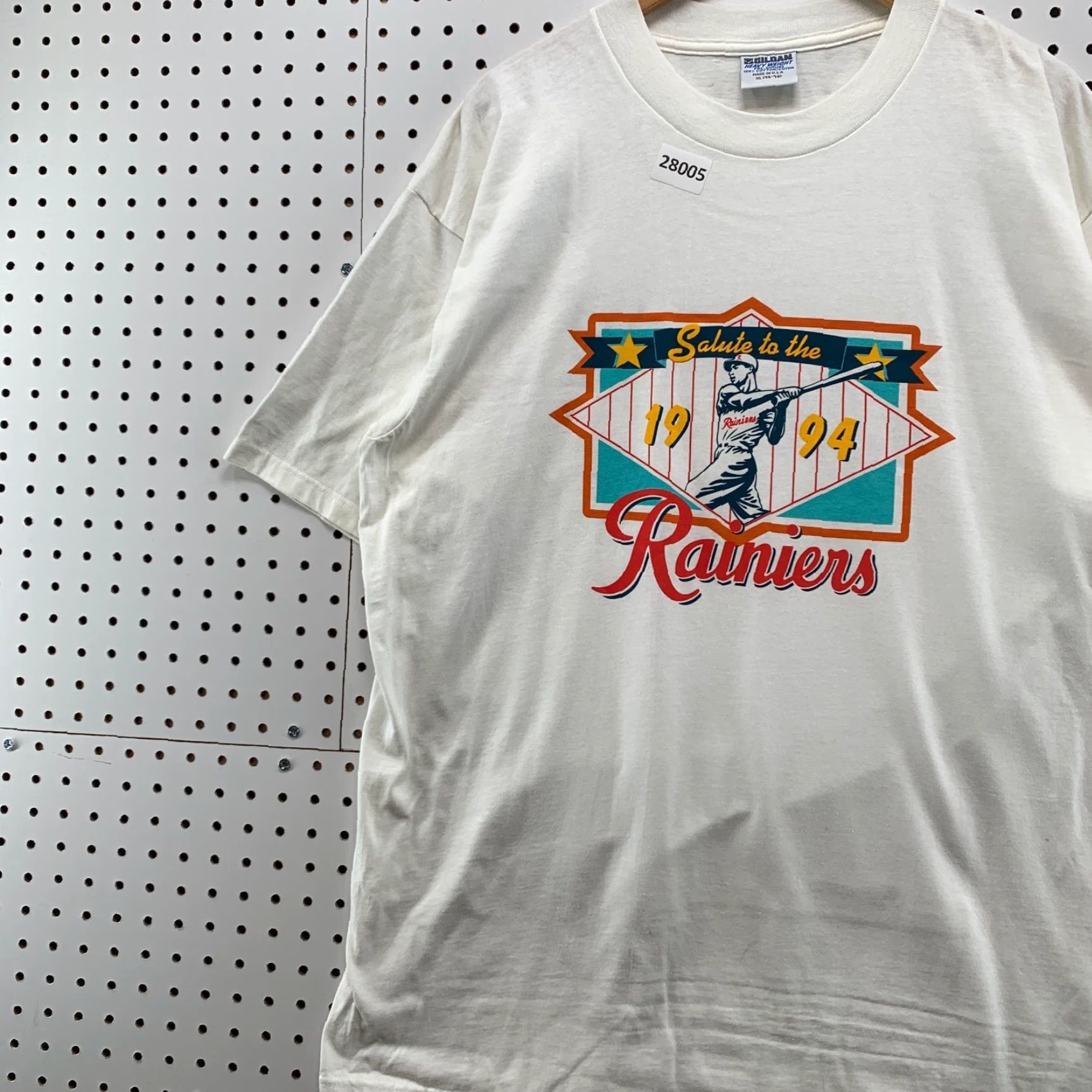 Gildan VINTAGE Rainers Shirt 1990s White Adult XL USA Made 24x32 90s Creed Navy 1994 Team? Size US XL / EU 56 / 4 - 3 Thumbnail