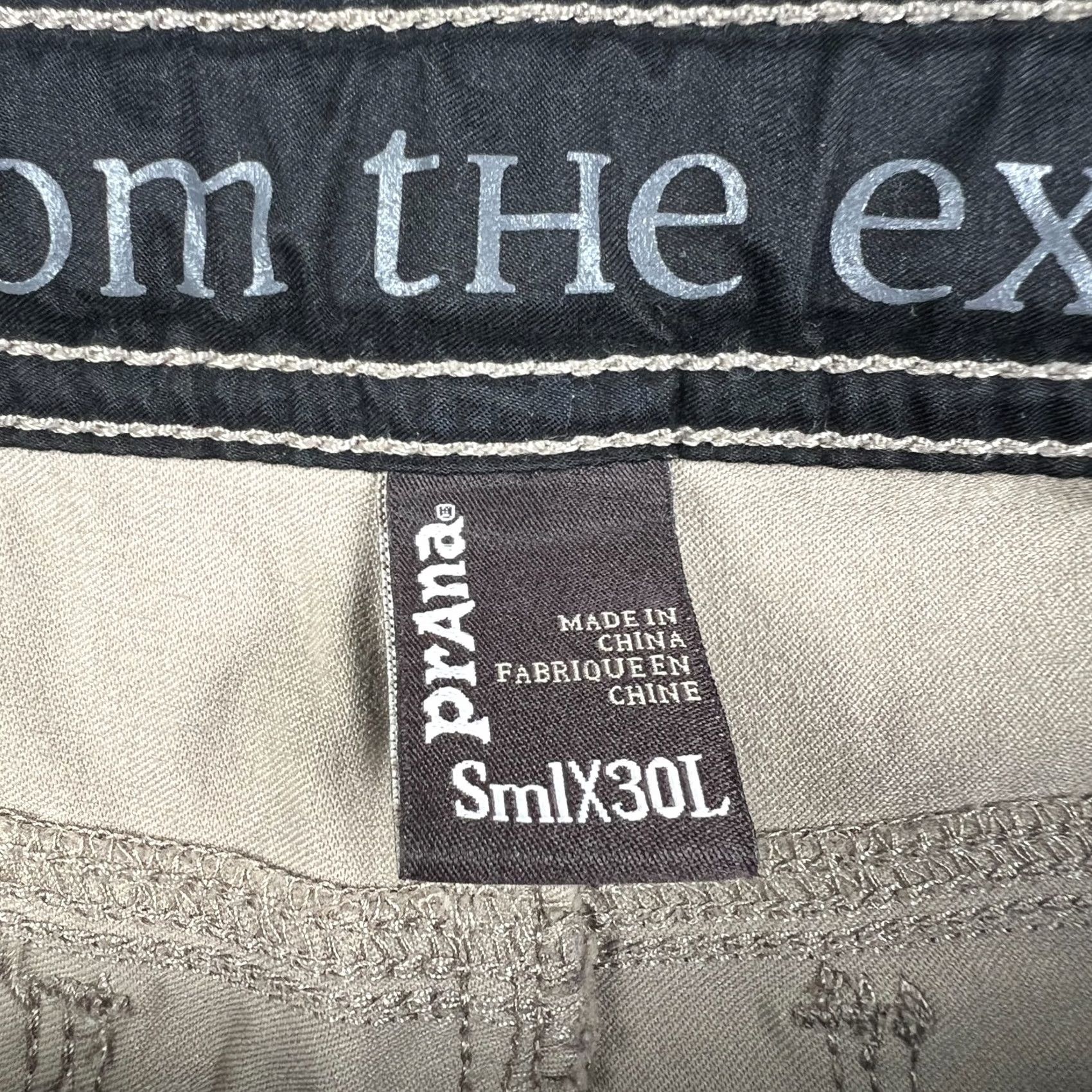 Prana Prana Stretch Zion Straight Pants Men Small 32x30 Beige Hiking Belt Roll Snap Up Size US 32 / EU 48 - 3 Thumbnail