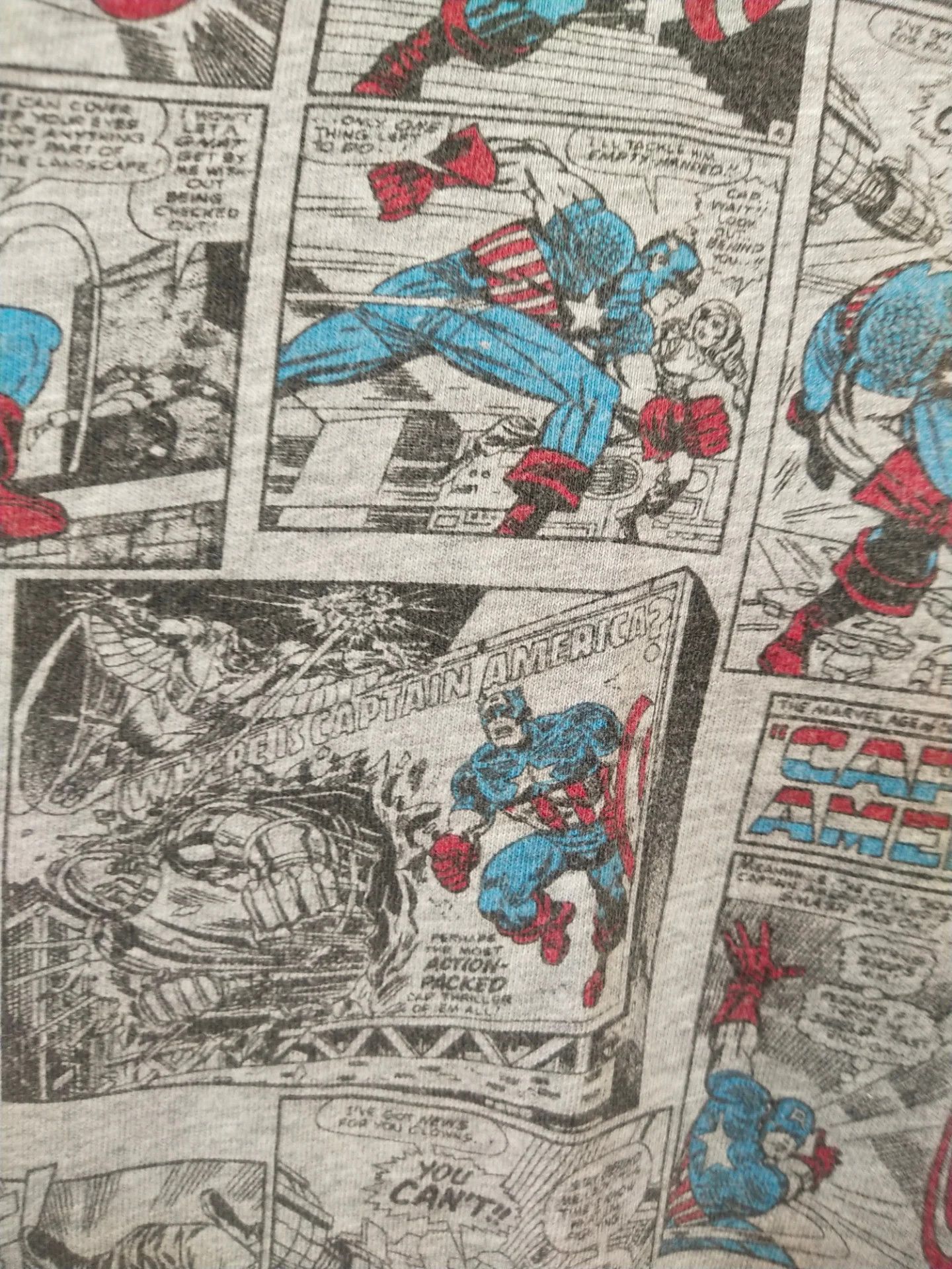 Marvel Comics Marvel Captain America x GU Comic AOP Super Hero Movie Tee Size L / US 10 / IT 46 - 3 Thumbnail