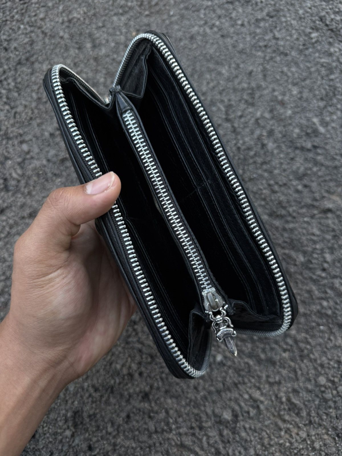 Chrome Hearts Chrome Hearts Cemetery Leather Patch Long Wallet Size ONE SIZE - 4 Thumbnail