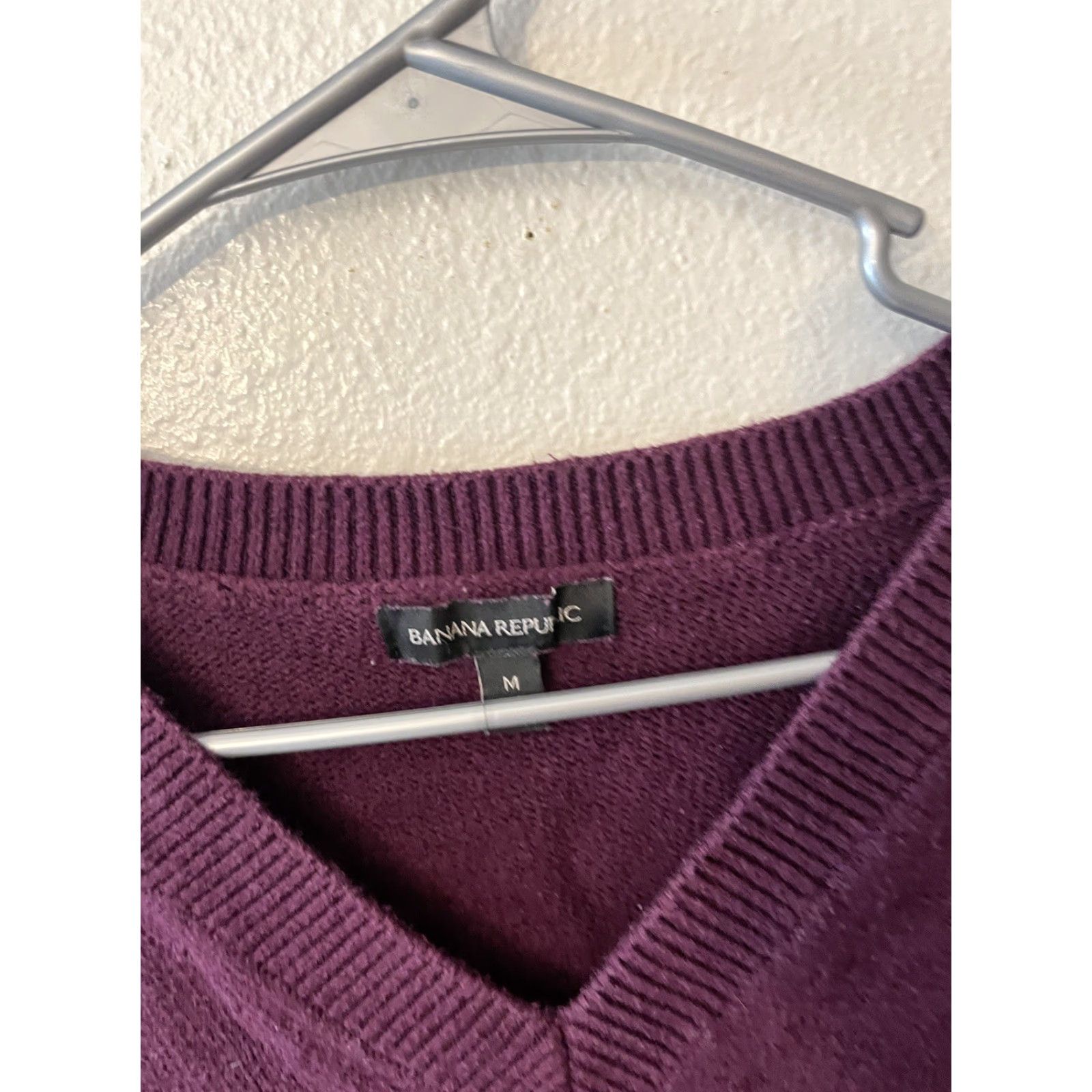 Banana Republic Banana Republic Sweater Women M Burgundy Cotton Blend V-Neck Pullover Long Sleeve Womens Size M / US 6-8 / IT 42-44 - 2 Thumbnail