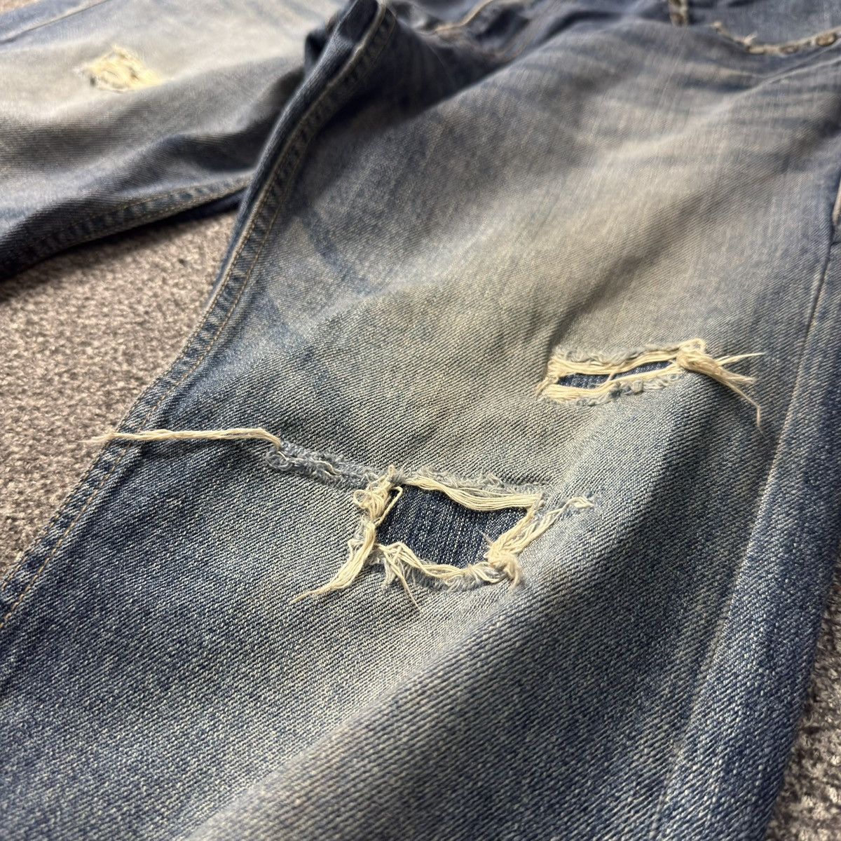 Japanese Brand Vintage 90s Japanese Studded Men Bigi Tokyo Distressed Denim Size US 35 - 7 Thumbnail