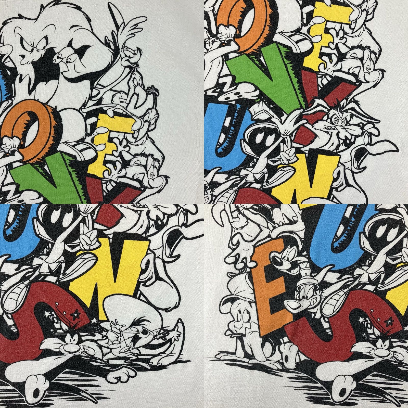 Vintage VINTAGE Looney Tunes Shirt Men L White 90s Bugs Bunny Front Graphic Fifth Sun Classic Logo T-Shirt Size US L / EU 52-54 / 3 - 8 Thumbnail